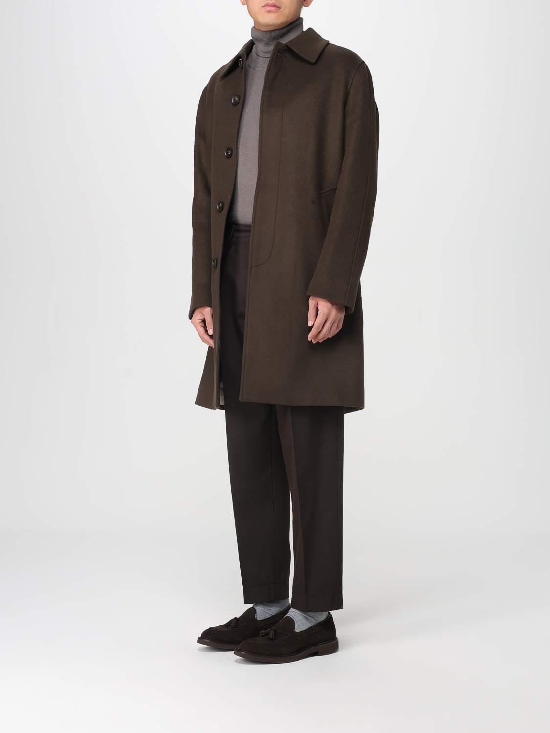 MANUEL RITZ COAT: Coat men Manuel Ritz, Brown - Img 3