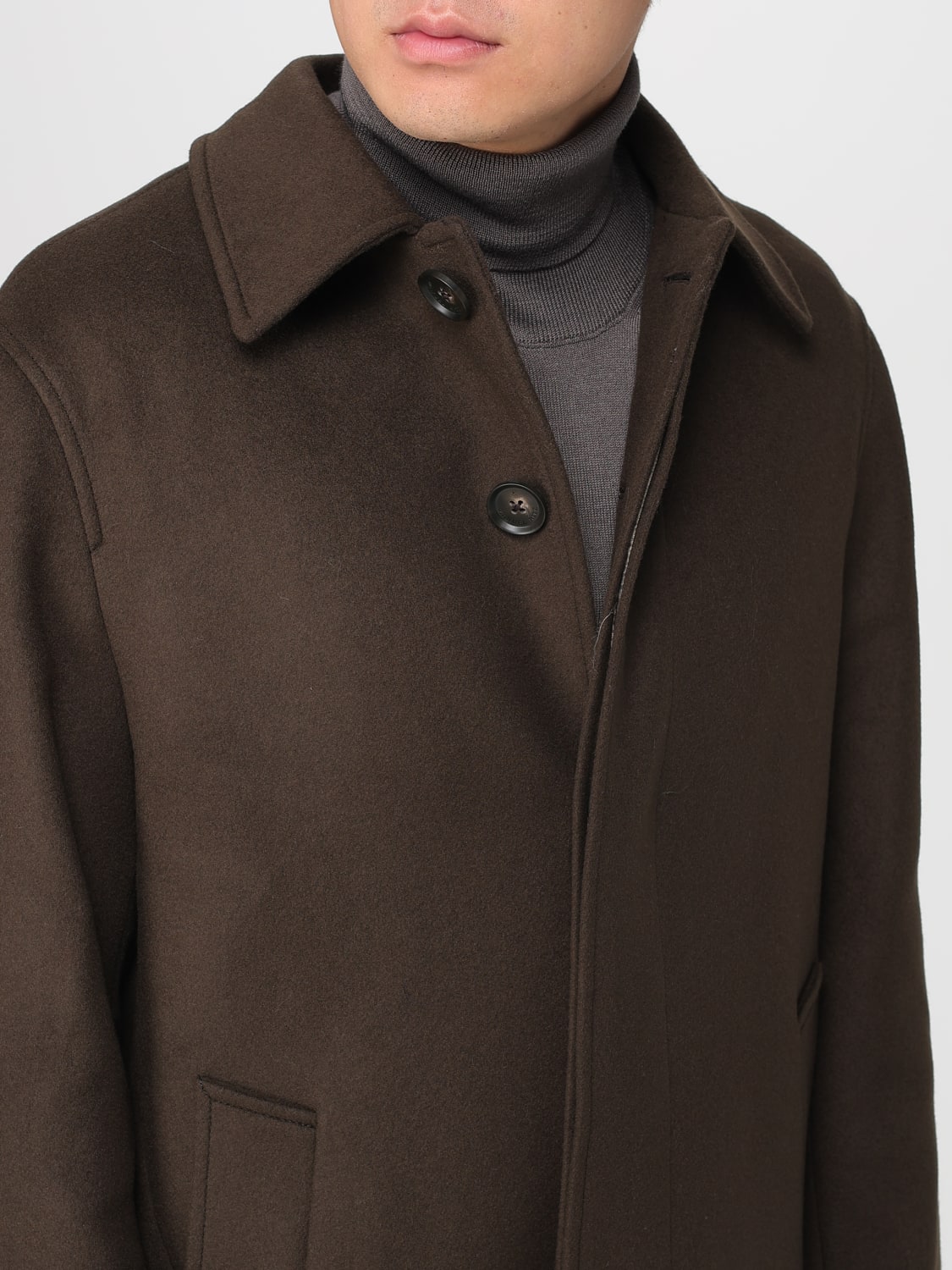 MANUEL RITZ COAT: Coat men Manuel Ritz, Brown - Img 4