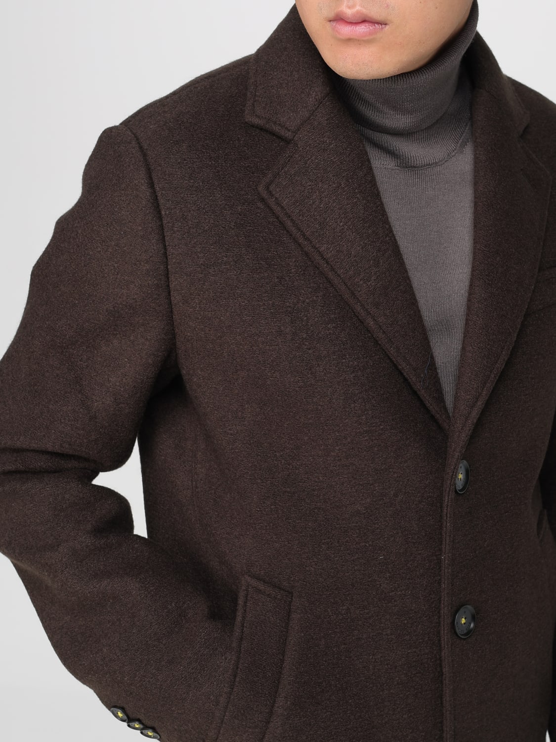 MANUEL RITZ COAT: Coat men Manuel Ritz, Brown - Img 4