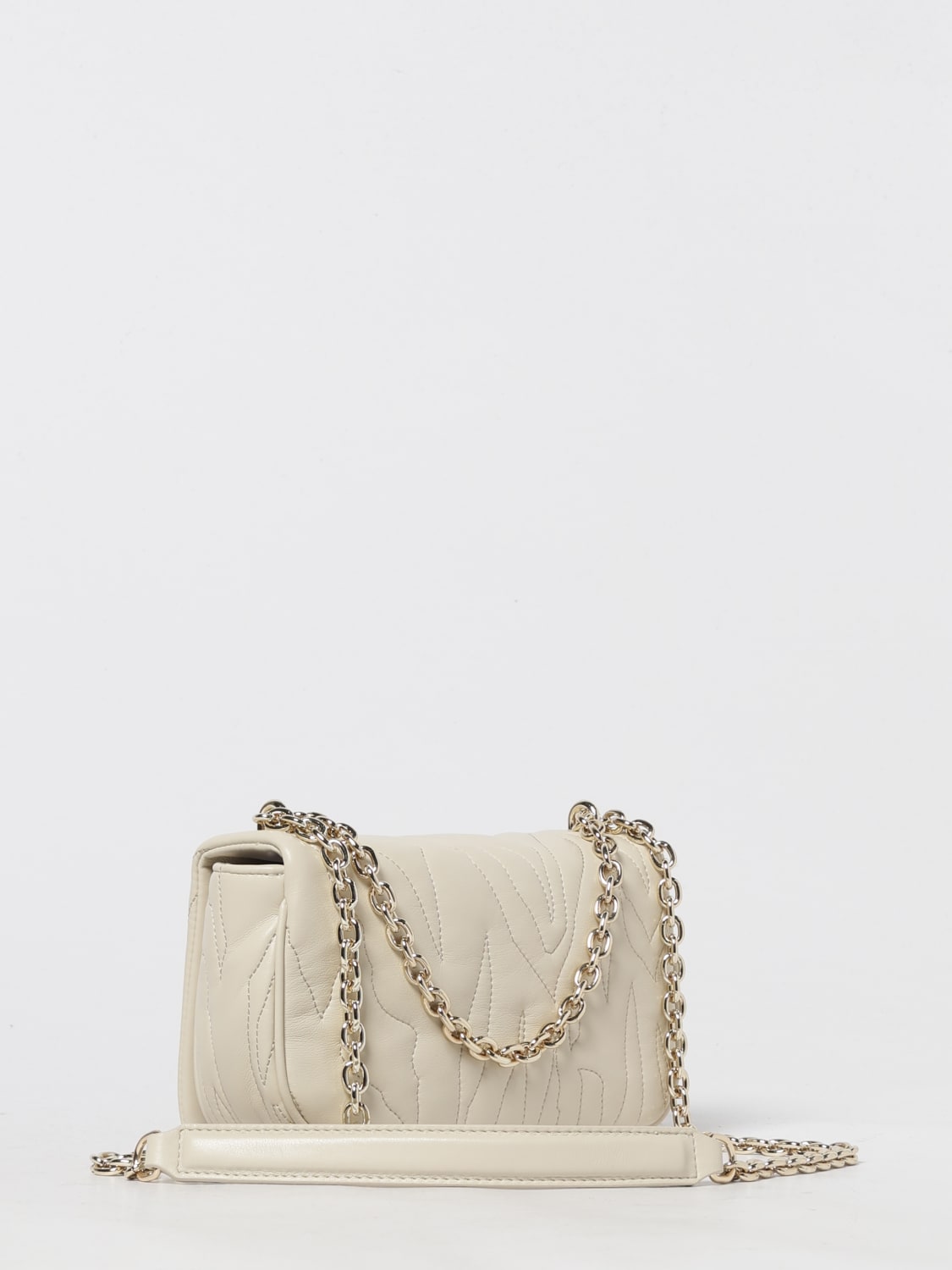 JUST CAVALLI BORSA MINI: Borsa Just Cavalli in pelle sintetica trapuntata animalier, Bianco - Img 2