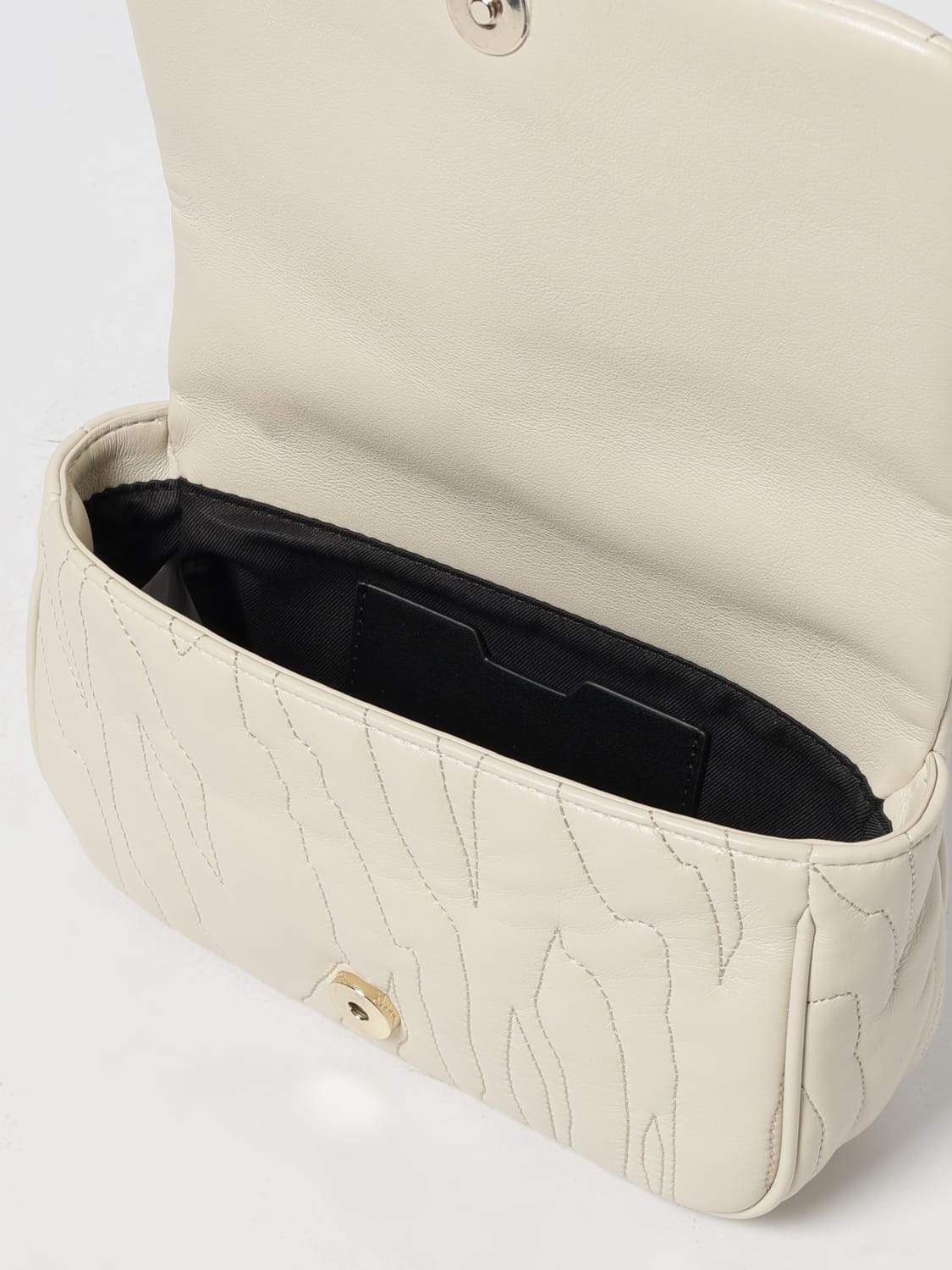 JUST CAVALLI BORSA MINI: Borsa Just Cavalli in pelle sintetica trapuntata animalier, Bianco - Img 3