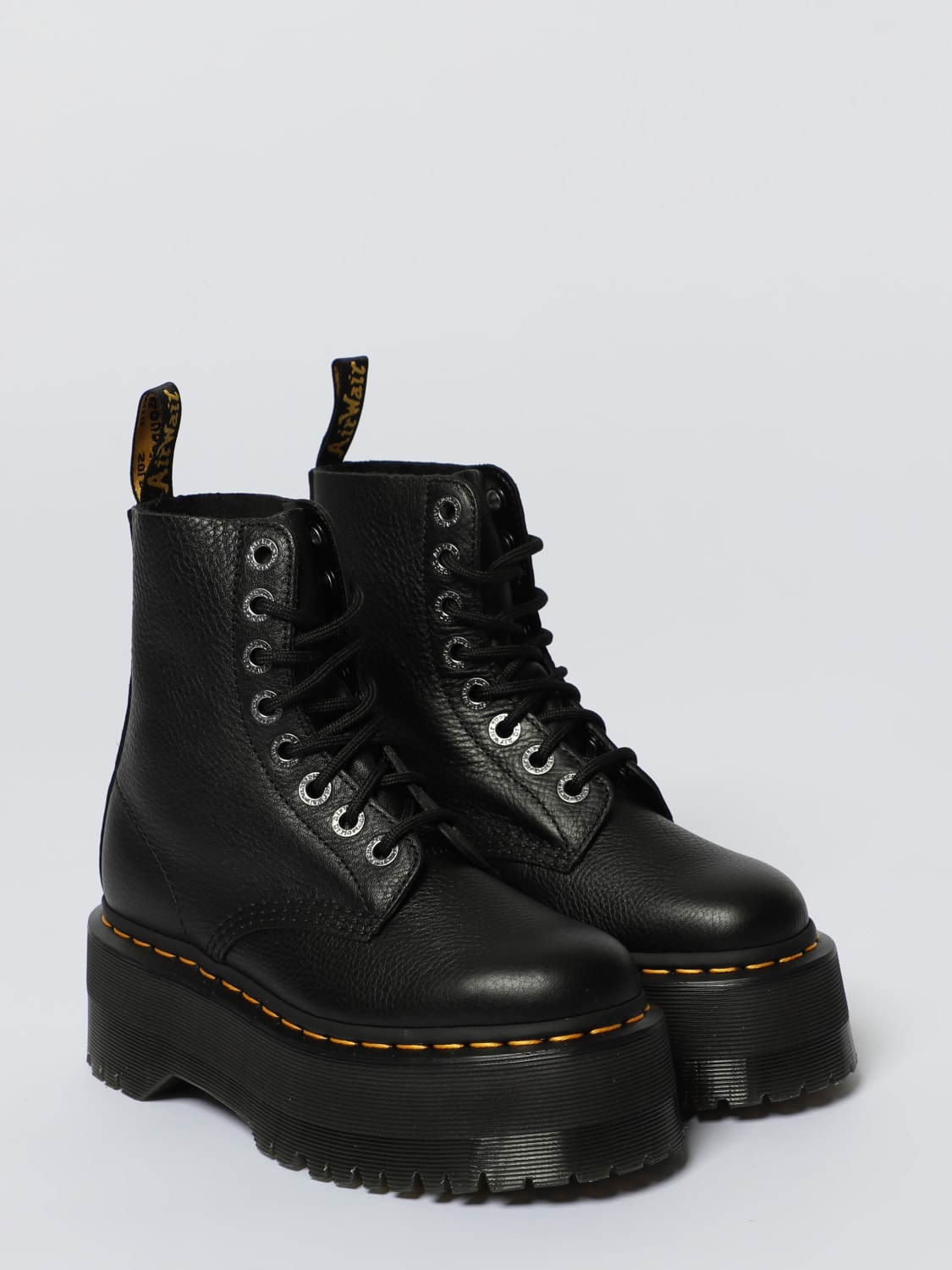 DR. MARTENS BOOTS: Flat ankle boots woman Dr. Martens, Black - Img 2