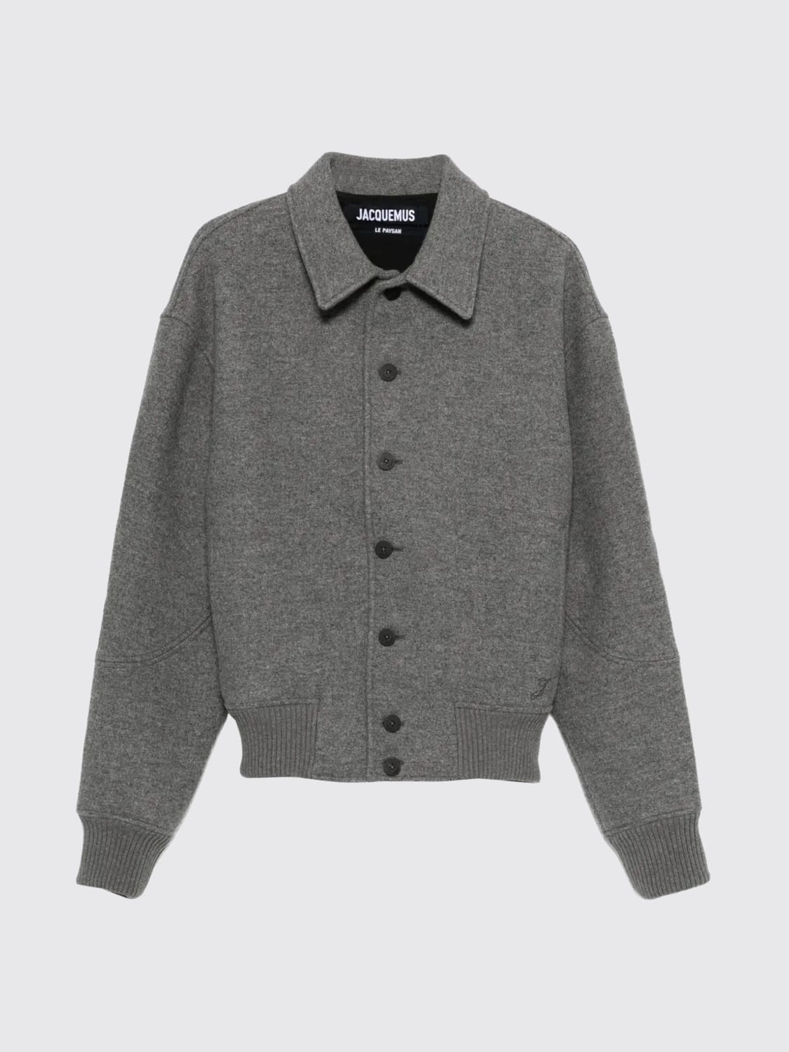 JACQUEMUS GIACCA: Overshirt Jacquemus in misto cotone , Grigio - Img 3