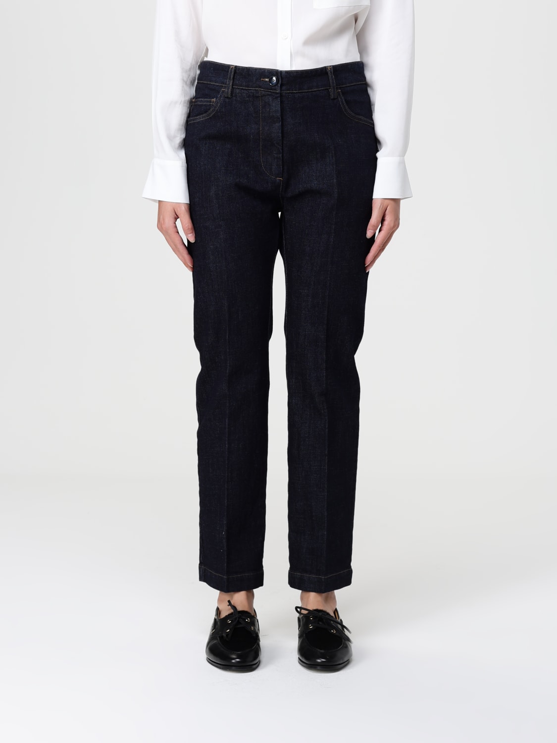 BARENA JEANS: Trousers woman Barena, Navy - Img 1