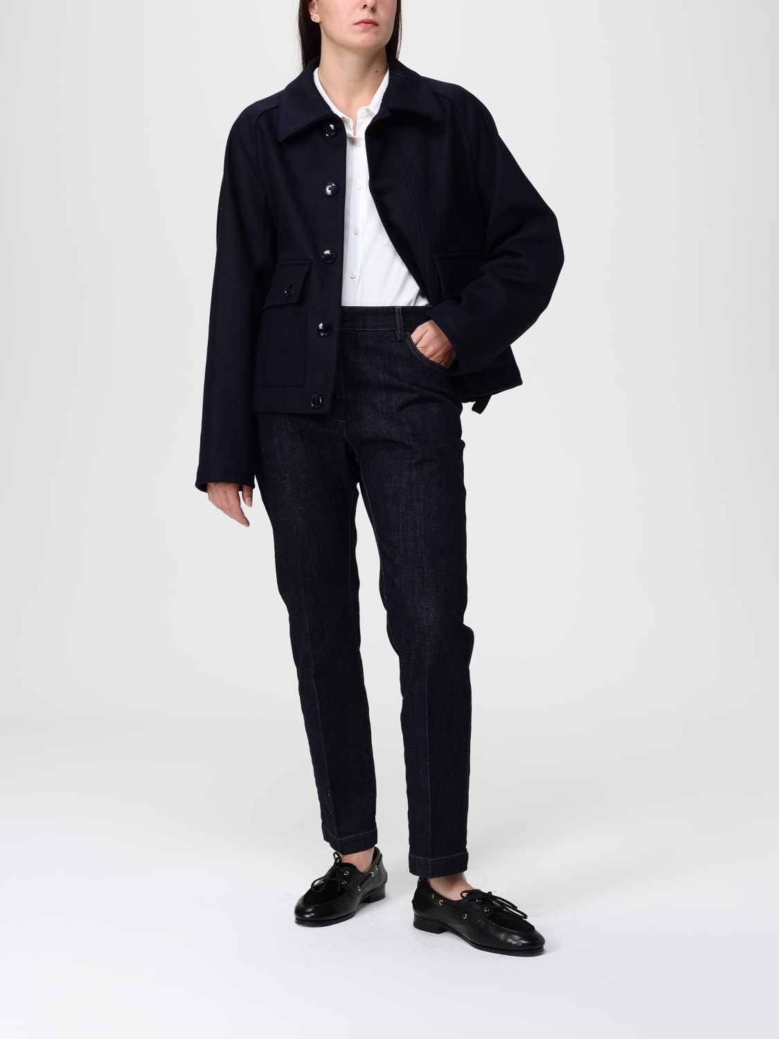 BARENA JEANS: Trousers woman Barena, Navy - Img 2