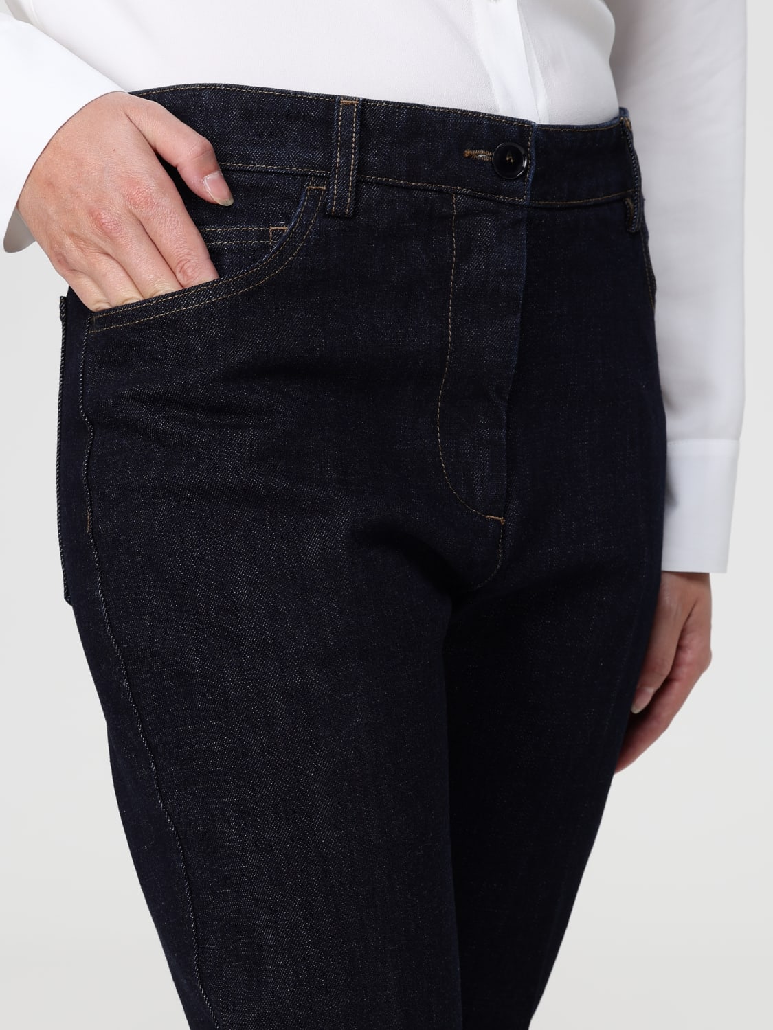 BARENA JEANS: Trousers woman Barena, Navy - Img 4