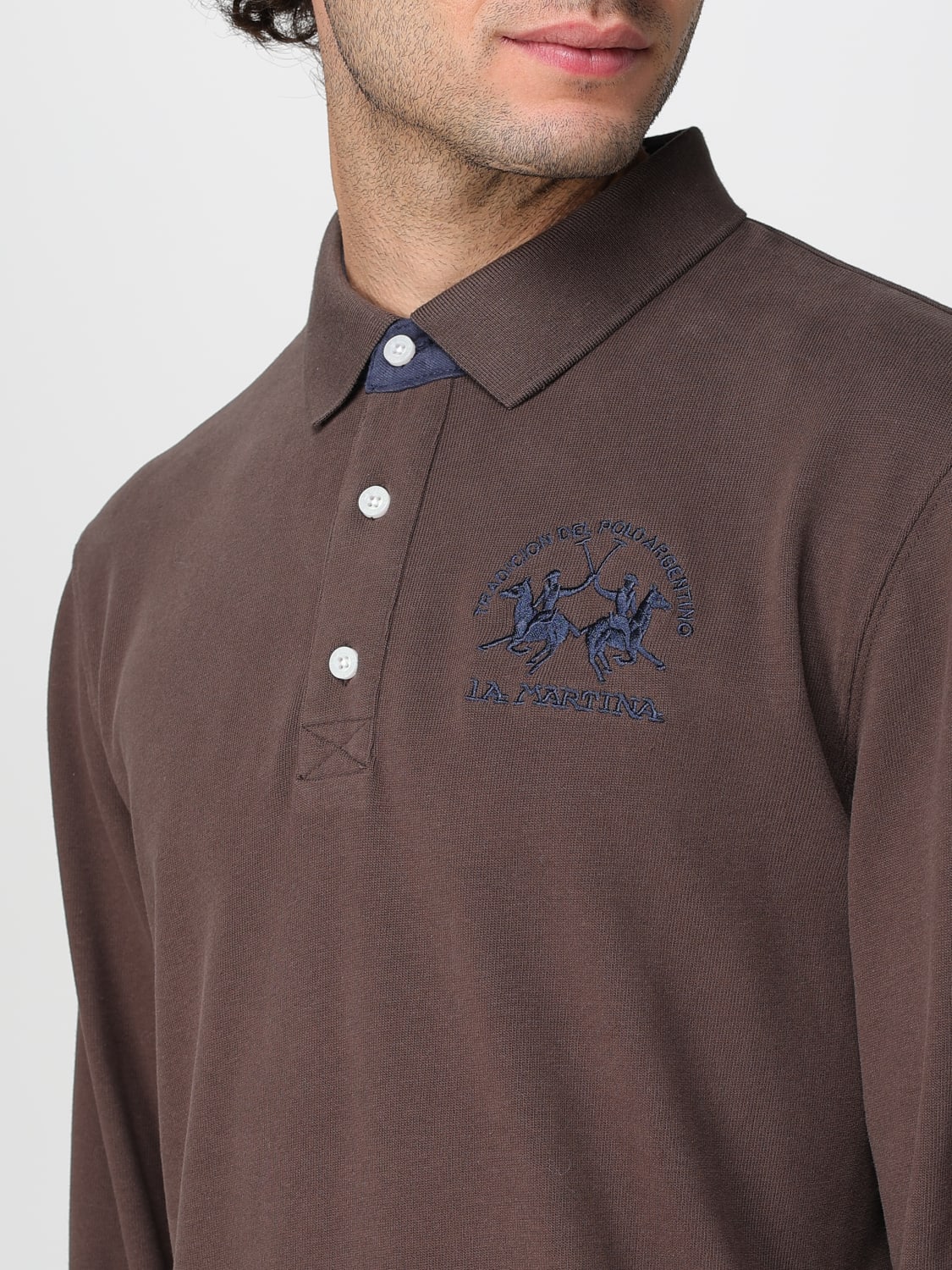 LA MARTINA POLO: Polo herren La Martina, Braun - Img 3