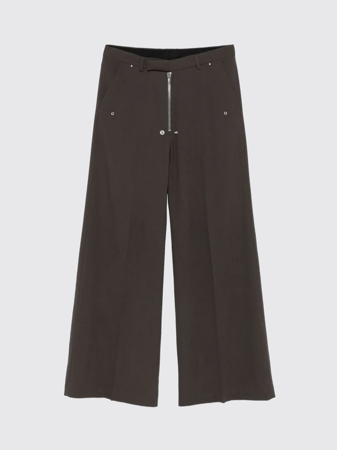 RICK OWENS PANTALONI: Pantalone gamba larga Rick Owens in lana , Marrone - Img 1
