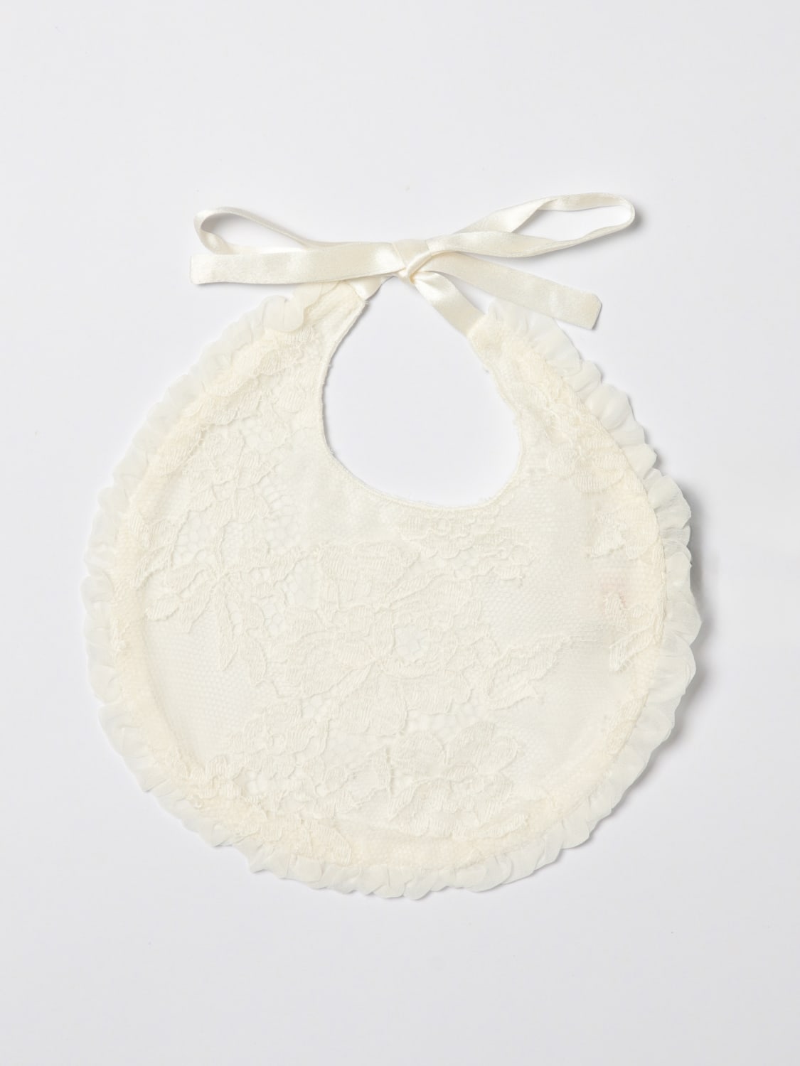 DOLCE & GABBANA BIB: Bibs girl kids Dolce & Gabbana, White - Img 1