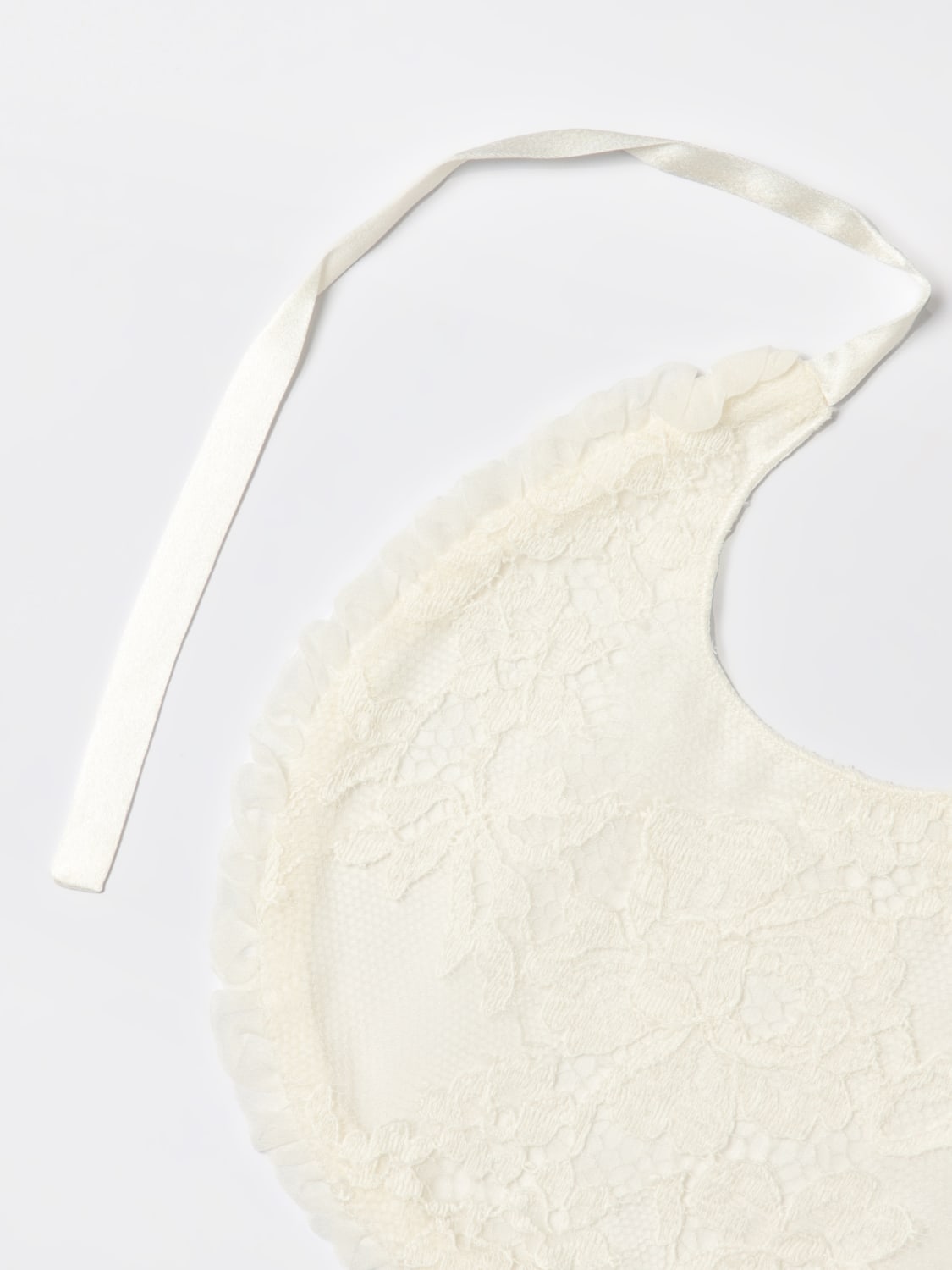 DOLCE & GABBANA BIB: Bibs girl kids Dolce & Gabbana, White - Img 2