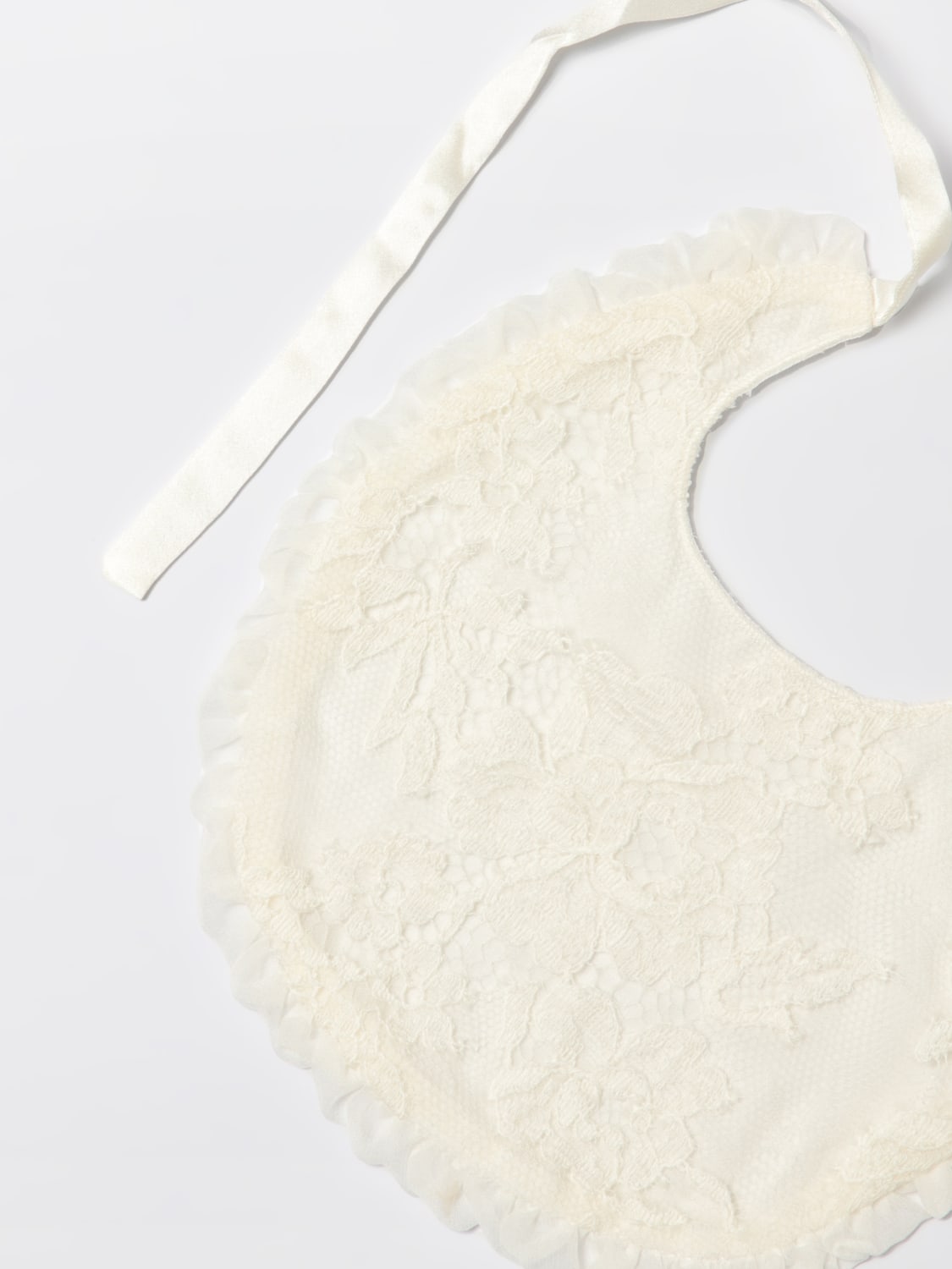 DOLCE & GABBANA BIB: Bibs girl kids Dolce & Gabbana, Yellow Cream - Img 2