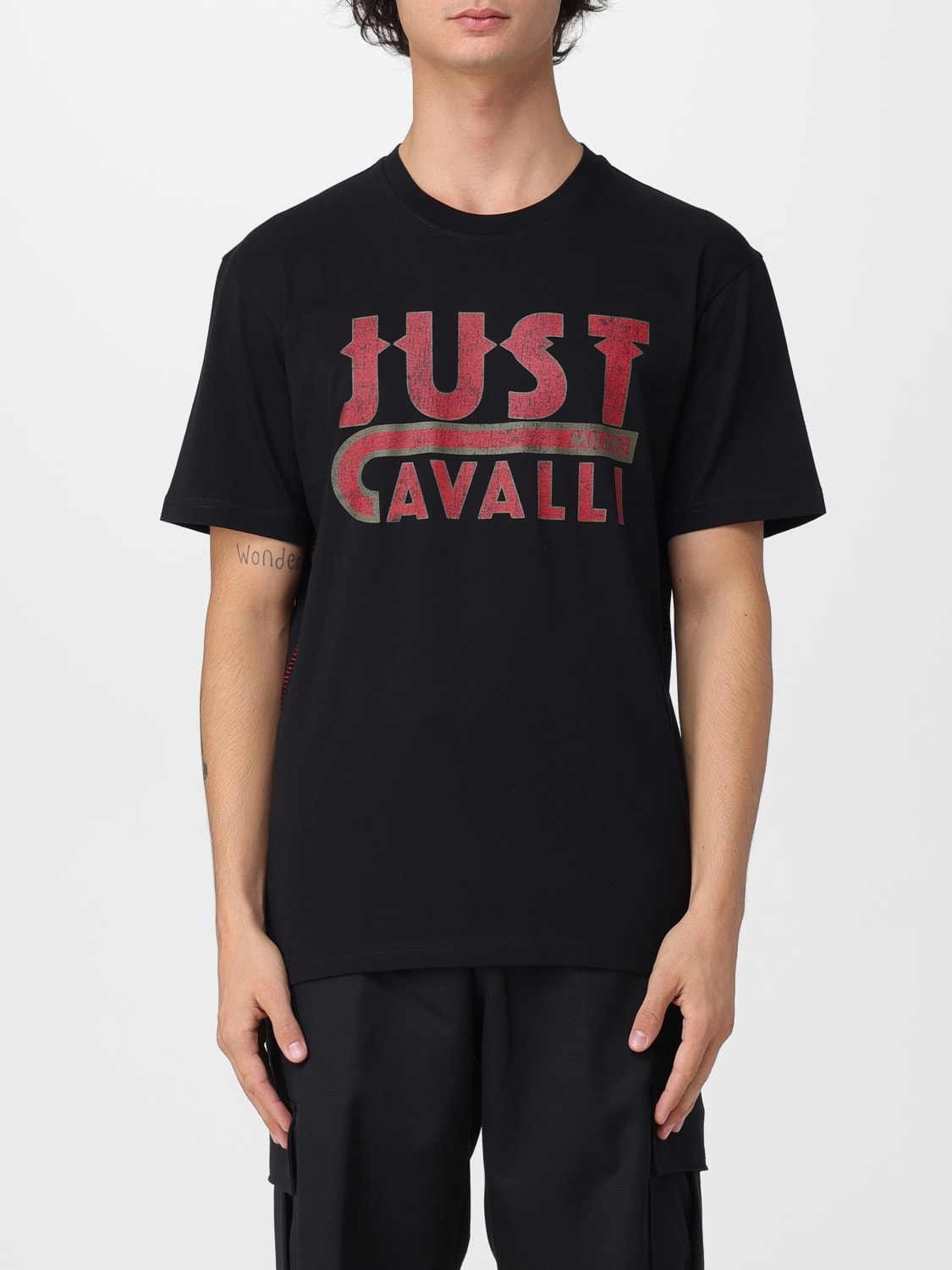 JUST CAVALLI T恤: T恤 男士 Just Cavalli, 黑色 - Img 1