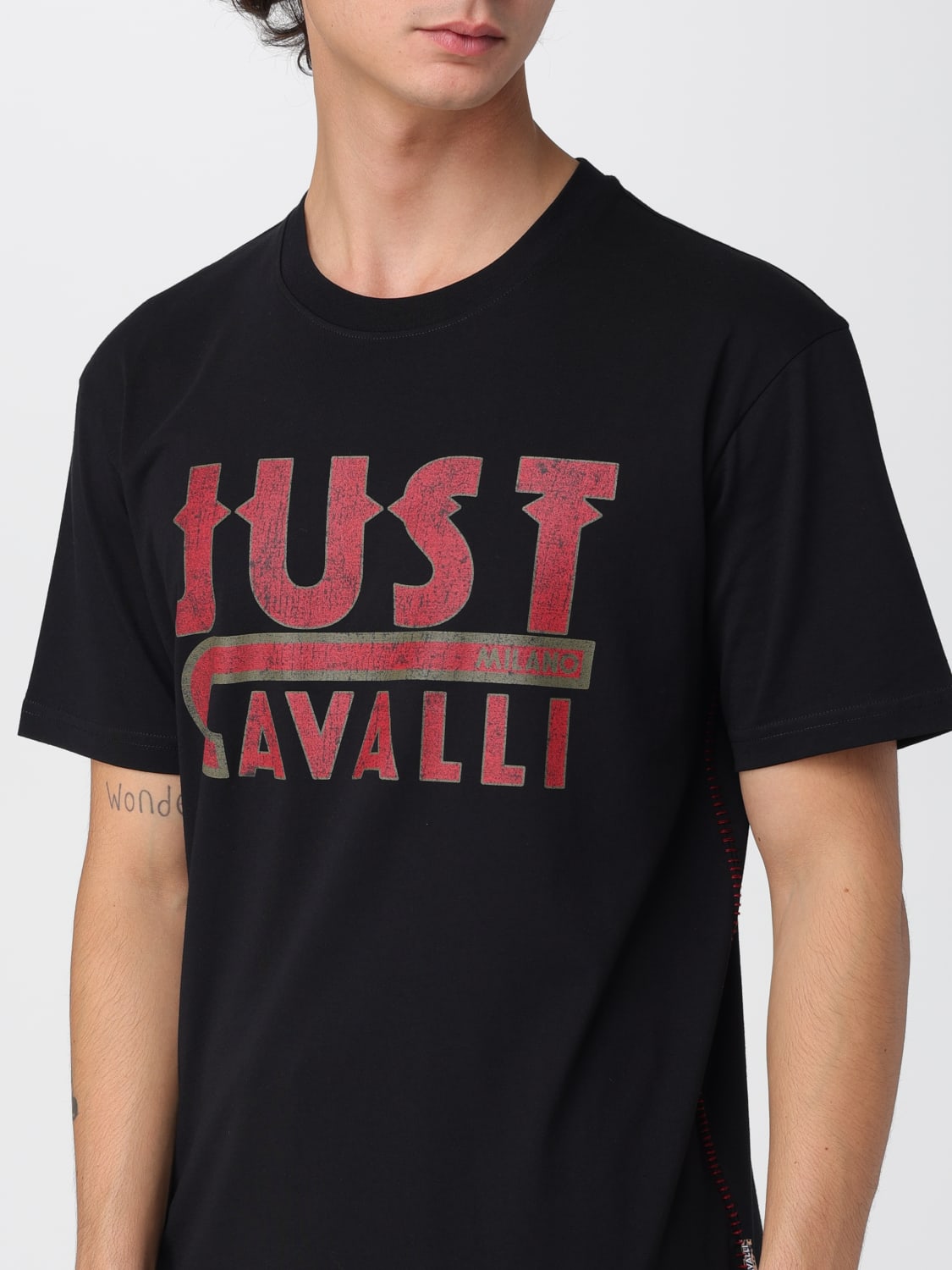 JUST CAVALLI T恤: T恤 男士 Just Cavalli, 黑色 - Img 3