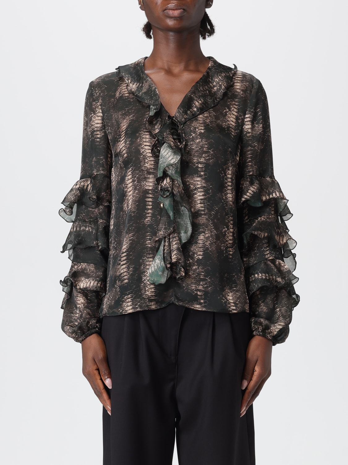 JUST CAVALLI トップス: シャツ レディース Just Cavalli, ブラウン - Img 1