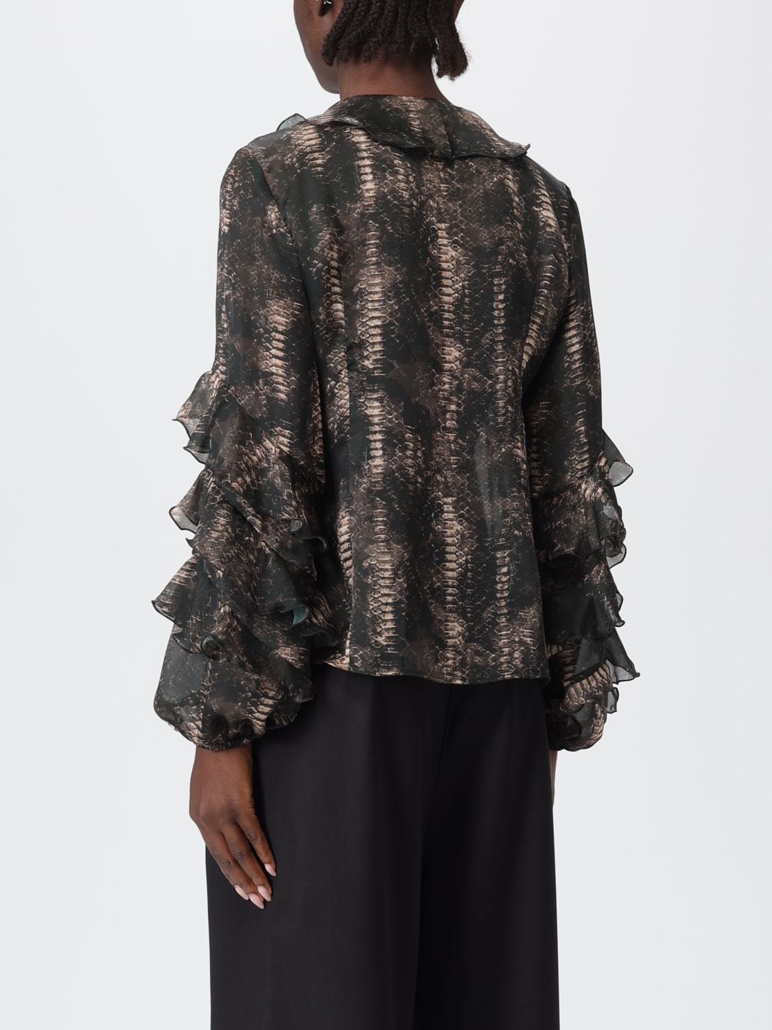 JUST CAVALLI トップス: シャツ レディース Just Cavalli, ブラウン - Img 3