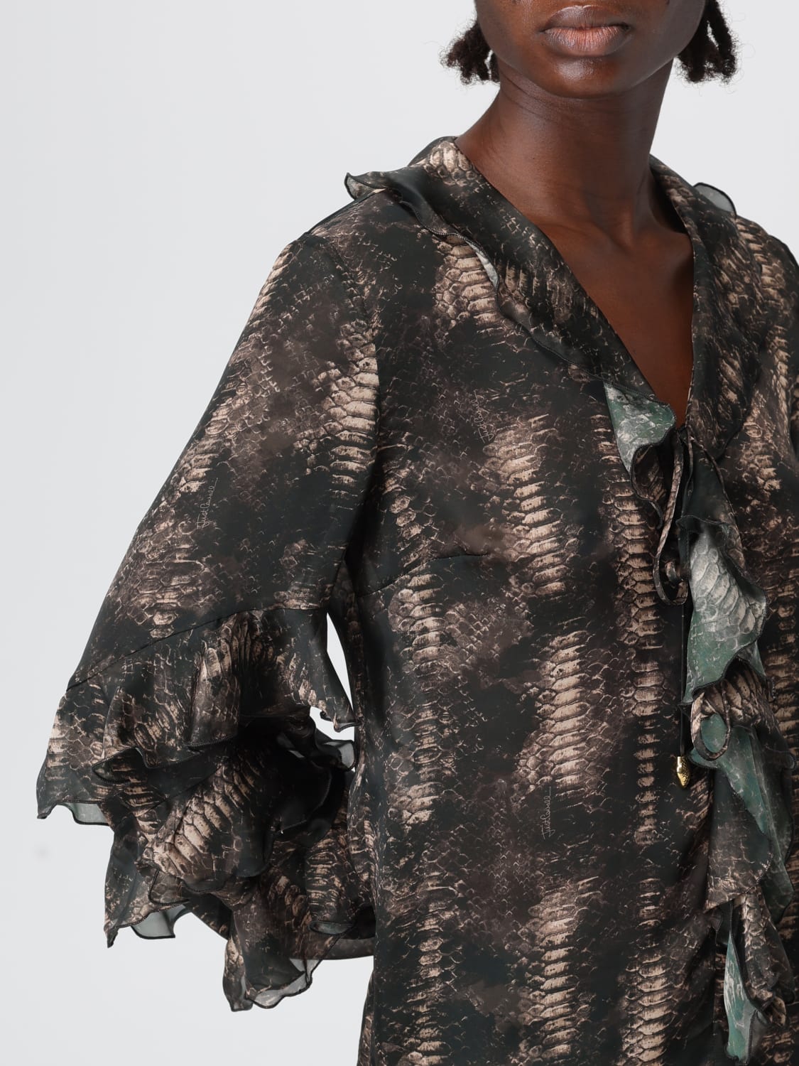 JUST CAVALLI トップス: シャツ レディース Just Cavalli, ブラウン - Img 4