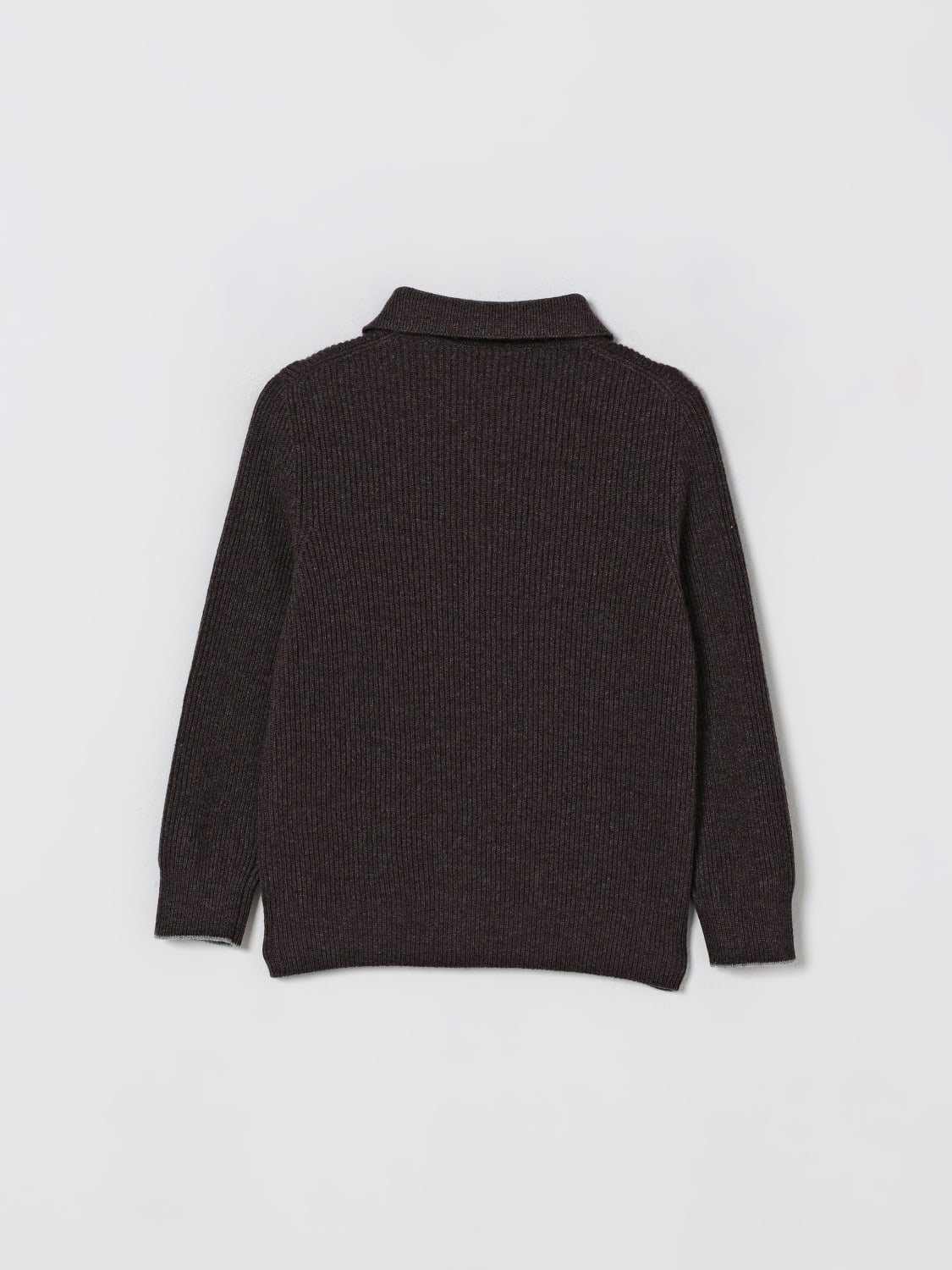 BRUNELLO CUCINELLI POLO: Polo niños Brunello Cucinelli, Marrón - Img 2