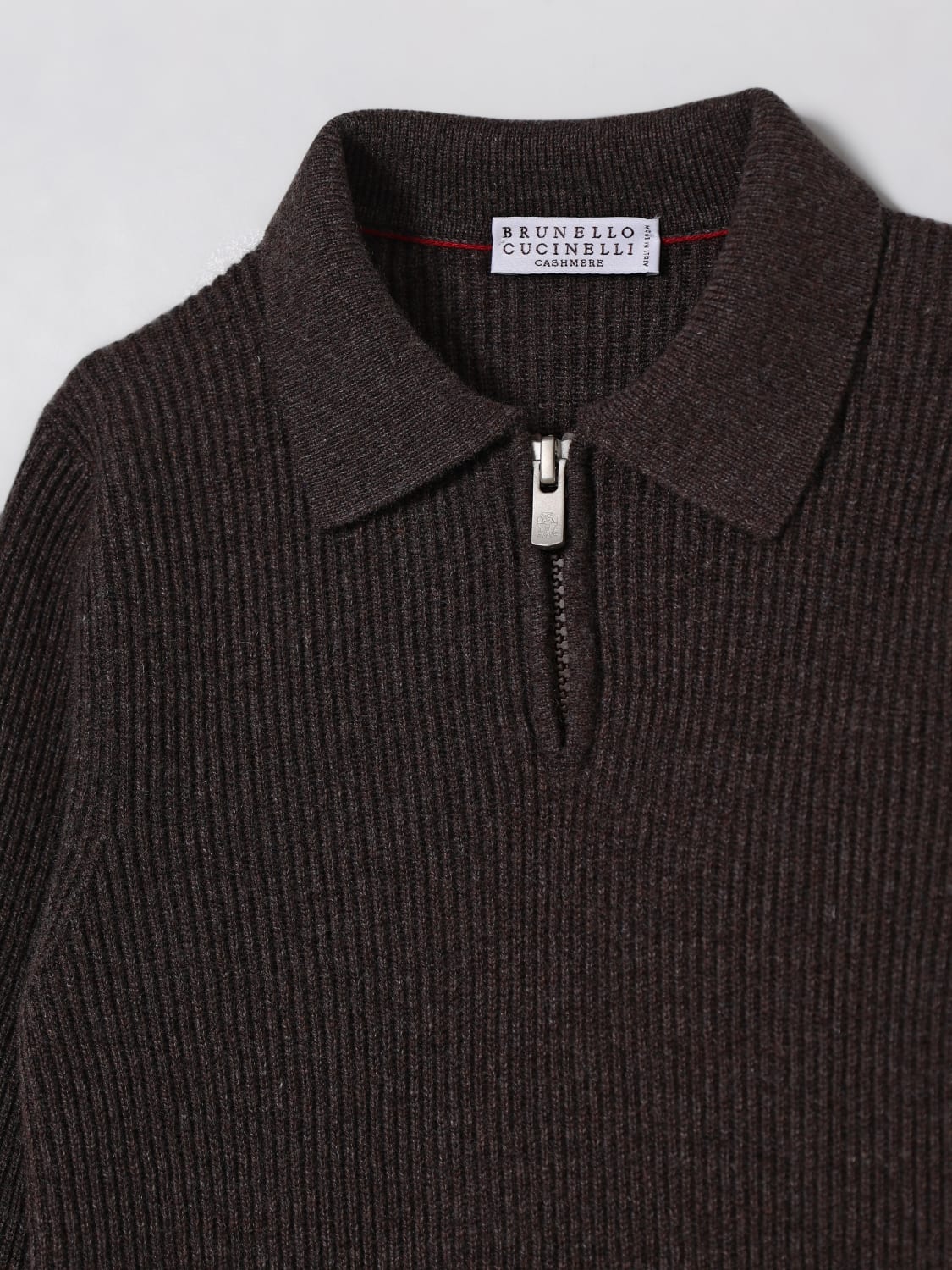 BRUNELLO CUCINELLI POLO: Polo niños Brunello Cucinelli, Marrón - Img 3