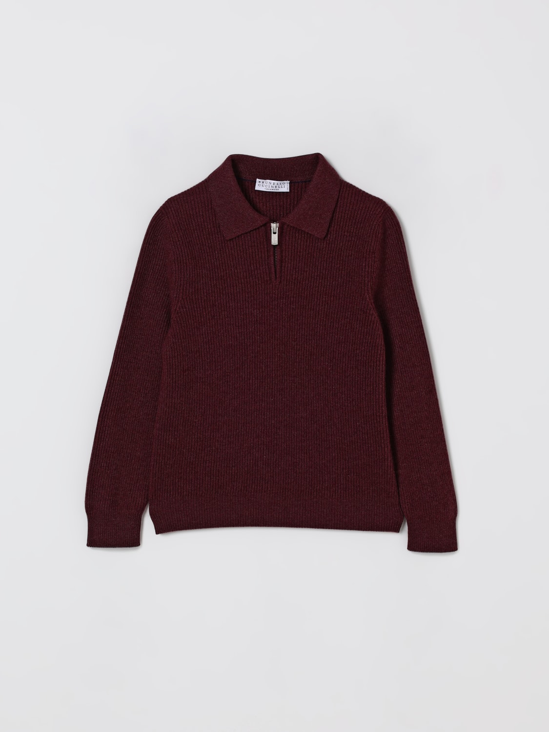 BRUNELLO CUCINELLI POLO: Polo enfant Brunello Cucinelli, Bordeaux - Img 1