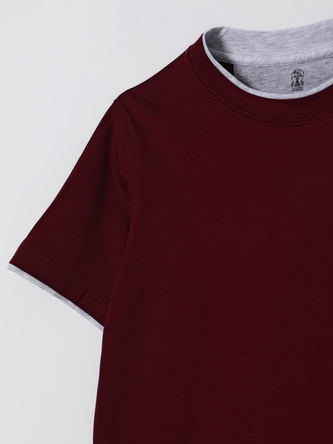 BRUNELLO CUCINELLI T-SHIRT: T-shirt kids Brunello Cucinelli, Burgundy - Img 3