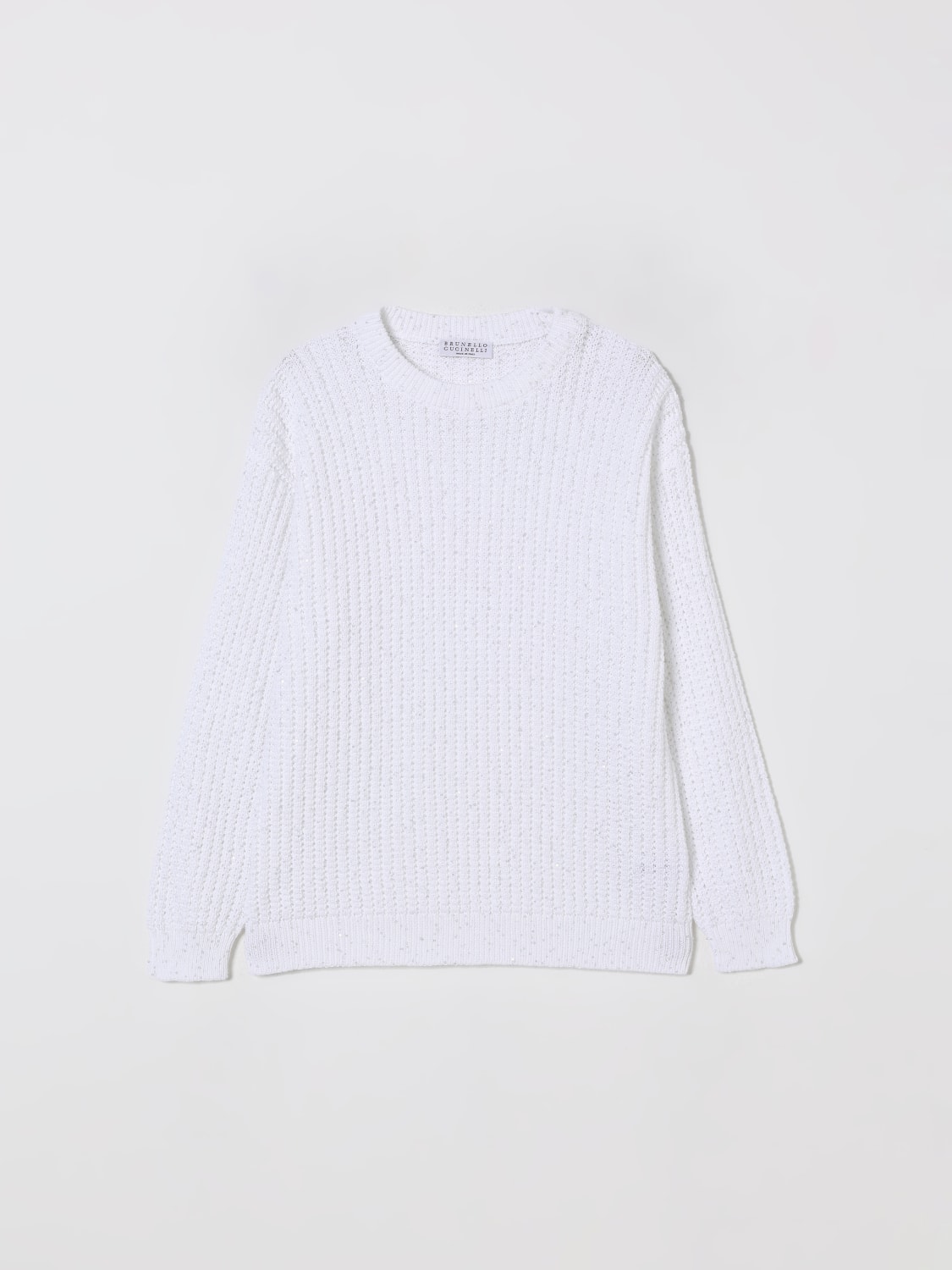 BRUNELLO CUCINELLI SWEATER: Sweater kids Brunello Cucinelli, White - Img 1