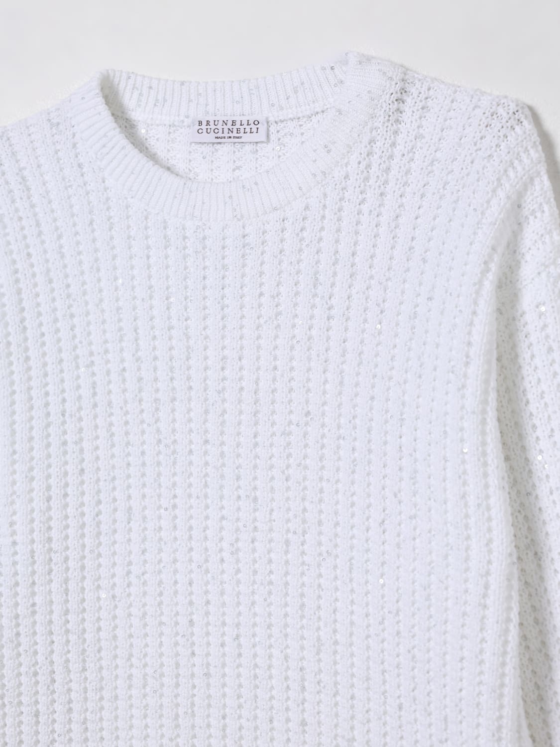BRUNELLO CUCINELLI SWEATER: Sweater kids Brunello Cucinelli, White - Img 3
