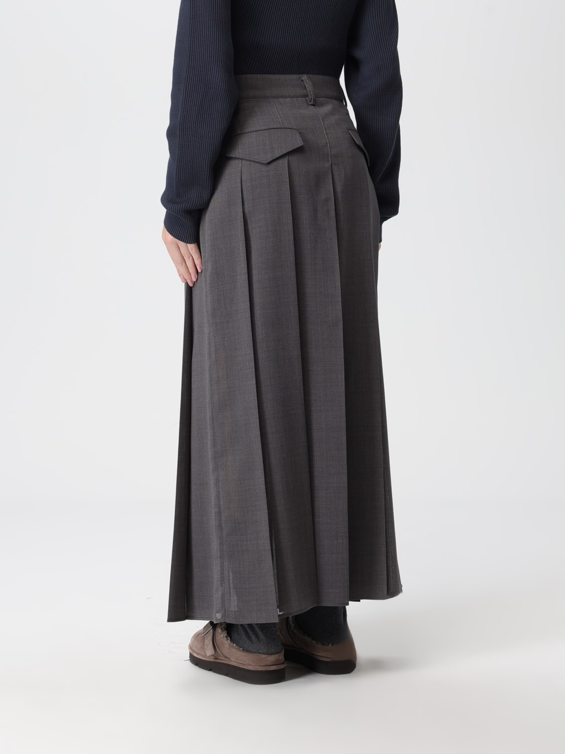BRUNELLO CUCINELLI SKIRT: Skirt woman Brunello Cucinelli, Grey - Img 3