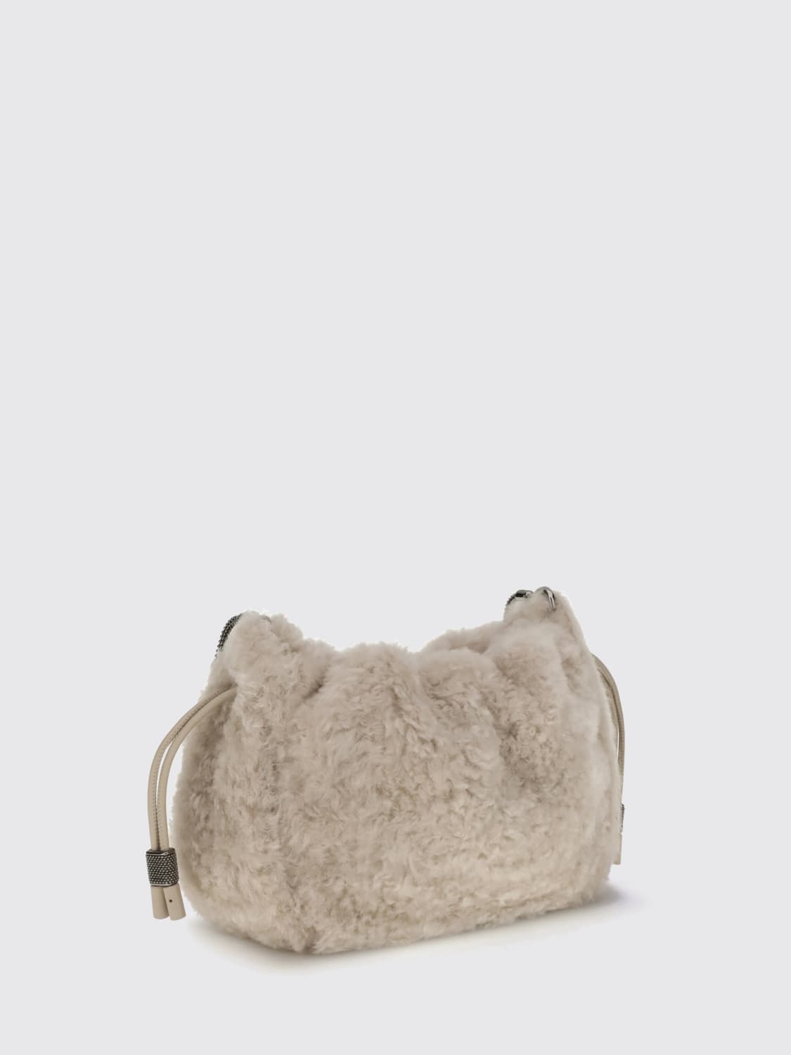 BRUNELLO CUCINELLI BOLSO DE HOMBRO: Bolso de hombro mujer Brunello Cucinelli, Leche - Img 2