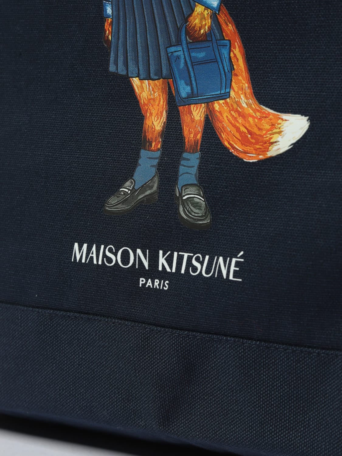 MAISON KITSUNÉ 斜挎包: 手袋 男士 Maison KitsunÉ, 蓝色 - Img 3