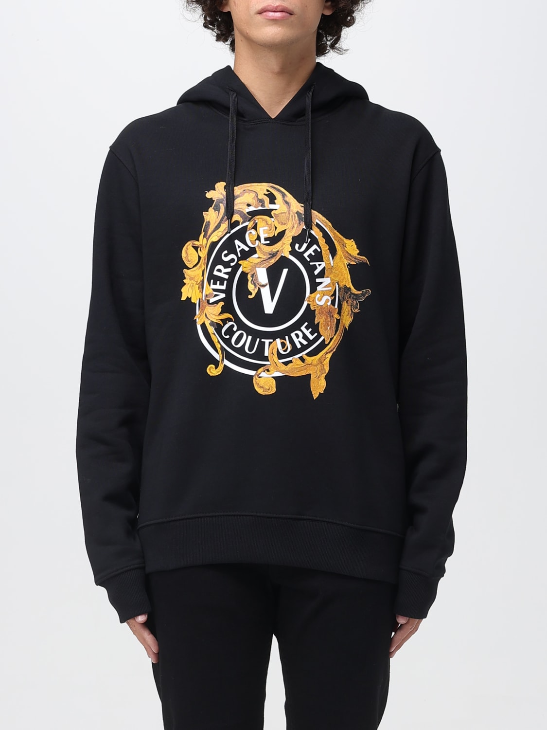 VERSACE JEANS COUTURE SWEATSHIRT: Sweater men Versace Jeans Couture, Black - Img 1