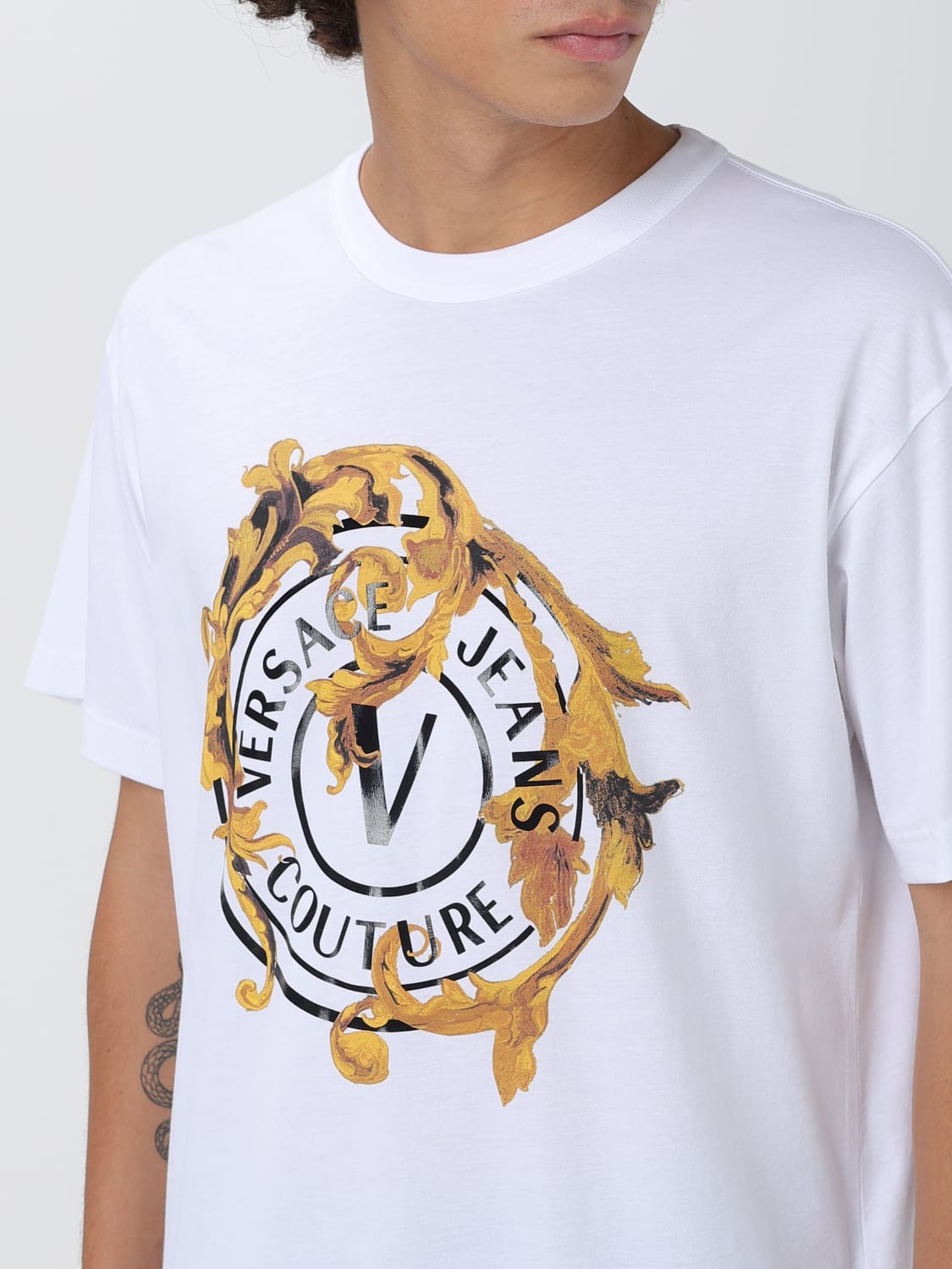 VERSACE JEANS COUTURE T-SHIRT: T-shirt men Versace Jeans Couture, White - Img 3