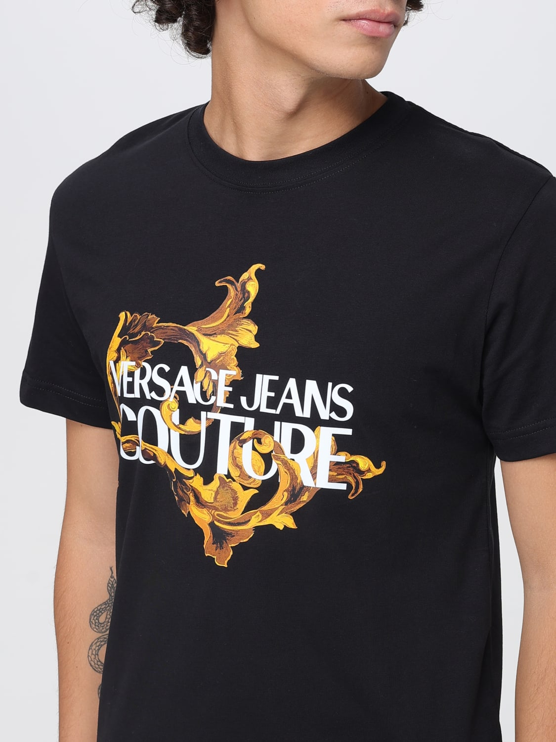 VERSACE JEANS COUTURE T-SHIRT: T-shirt men Versace Jeans Couture, Black - Img 3