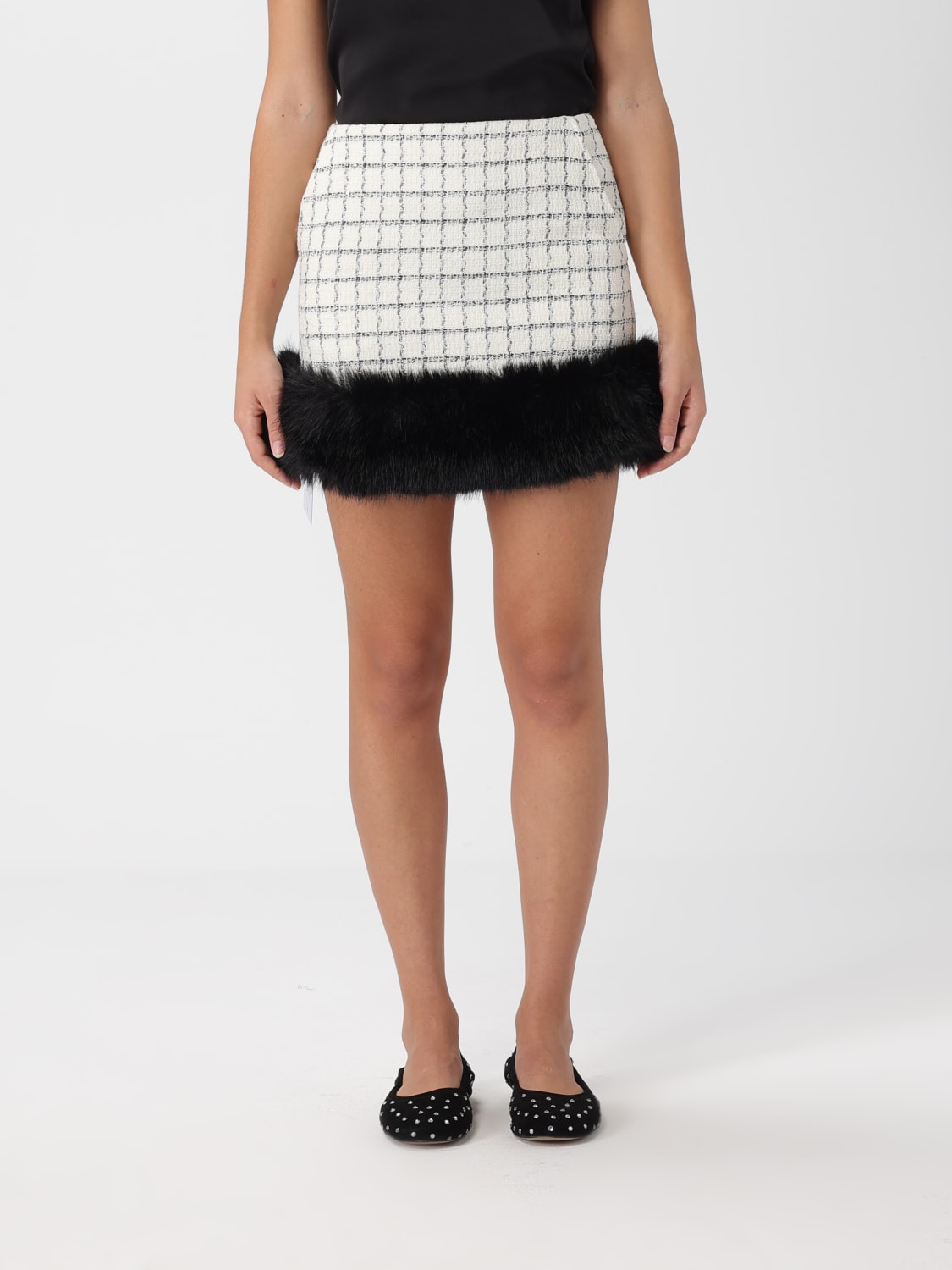 SELF-PORTRAIT SKIRT: Skirt woman Self-portrait, White - Img 1