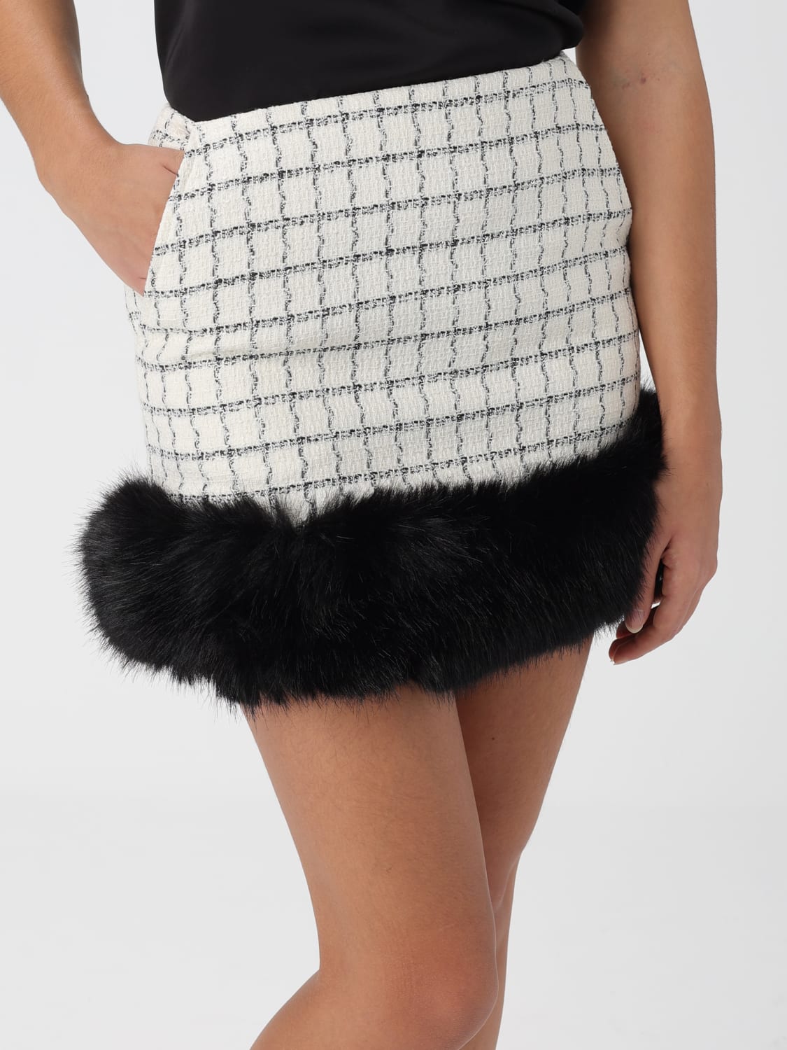 SELF-PORTRAIT SKIRT: Skirt woman Self-portrait, White - Img 5