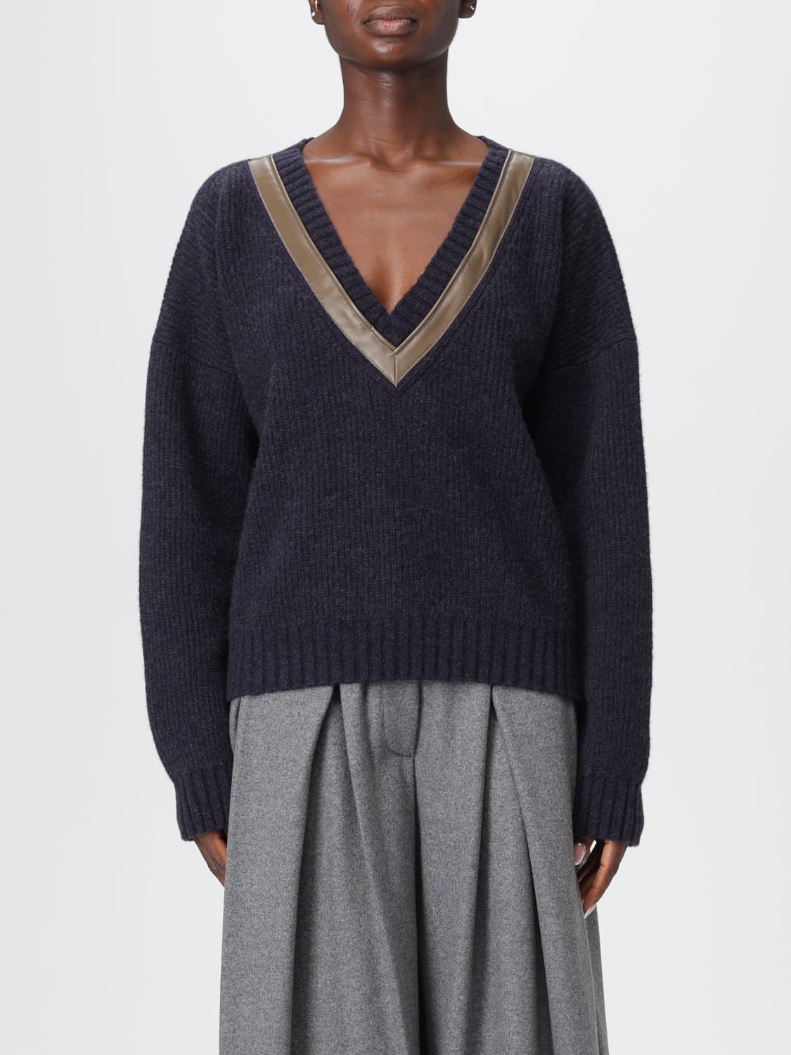 GIORGIO ARMANI SWEATER: Sweatshirt woman Giorgio Armani, Black - Img 1