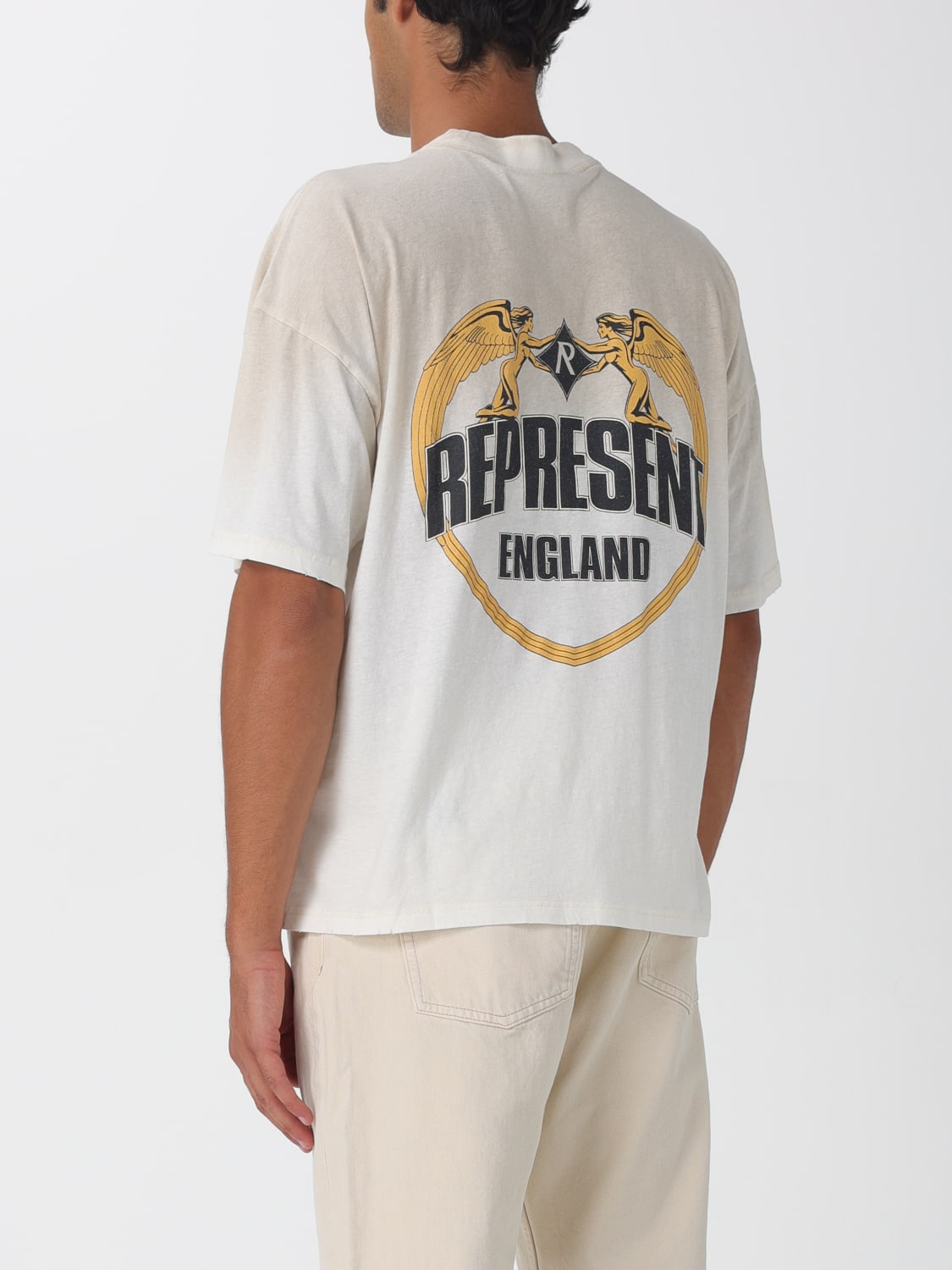 REPRESENT T-SHIRT: T-shirt men Represent, Ecru - Img 2