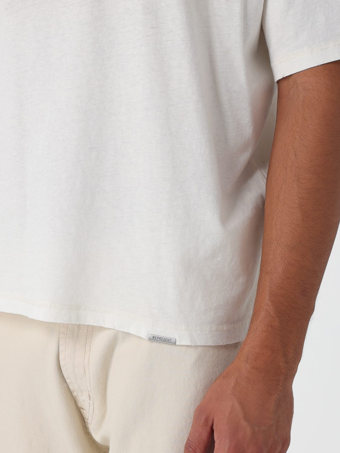 REPRESENT T-SHIRT: T-shirt men Represent, Ecru - Img 3
