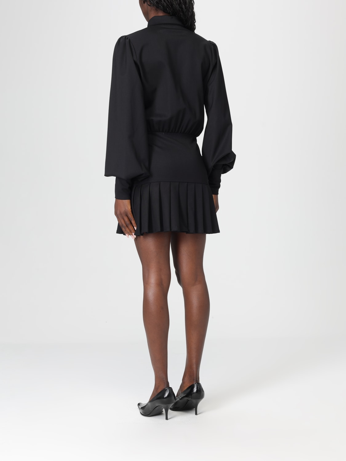 LES FILLES D'EVA ABITO: Abito chemisier Les Filles D'eva in misto lana , Nero - Img 2