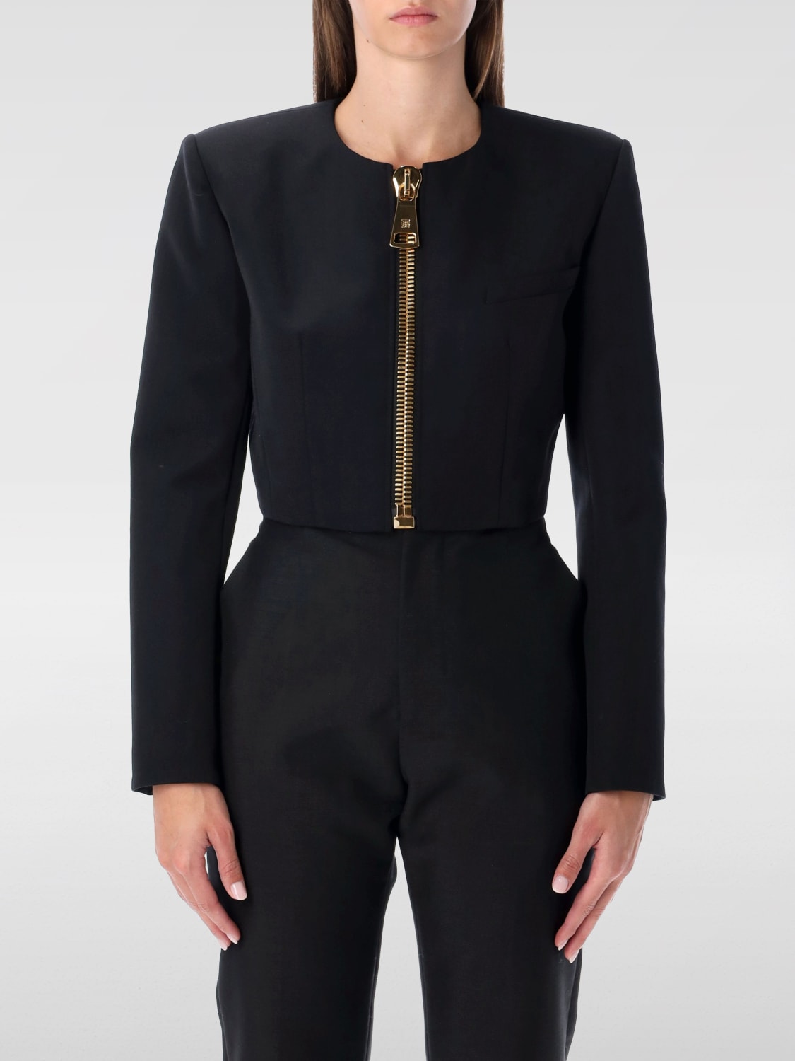 BALMAIN CHAQUETA: Americana mujer Balmain, Negro - Img 1