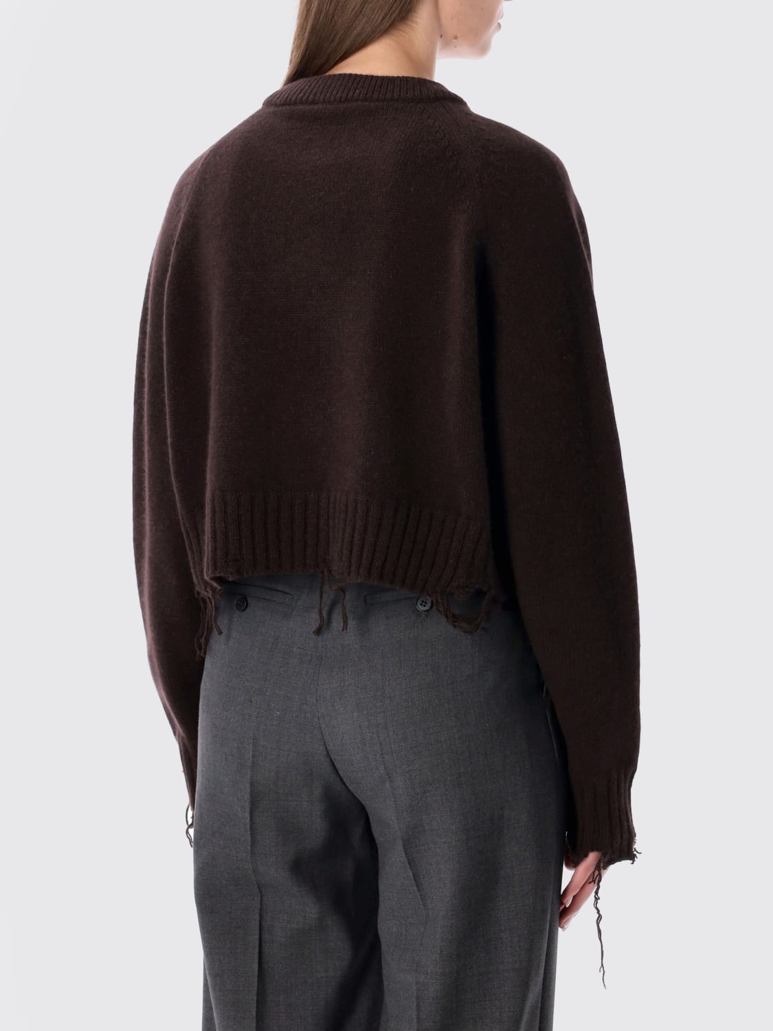 LOW CLASSIC SWEATER: Sweater woman Low Classic, Brown - Img 2