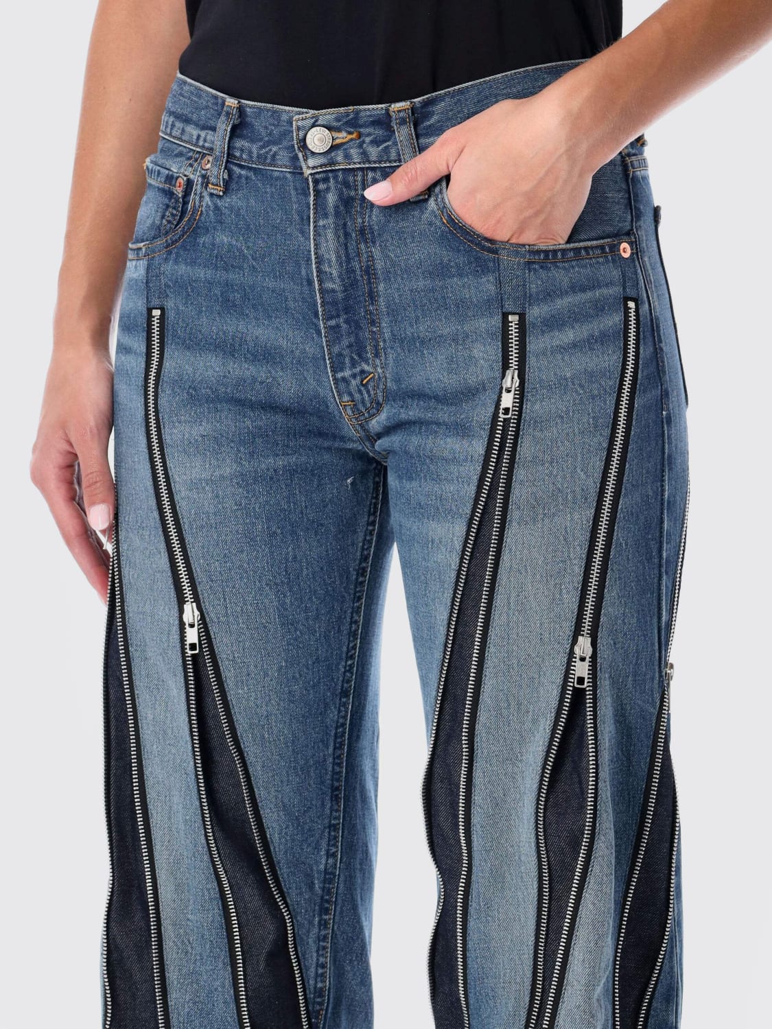 JUNYA WATANABE JEANS: Jeans damen Junya Watanabe, Schwarz - Img 3