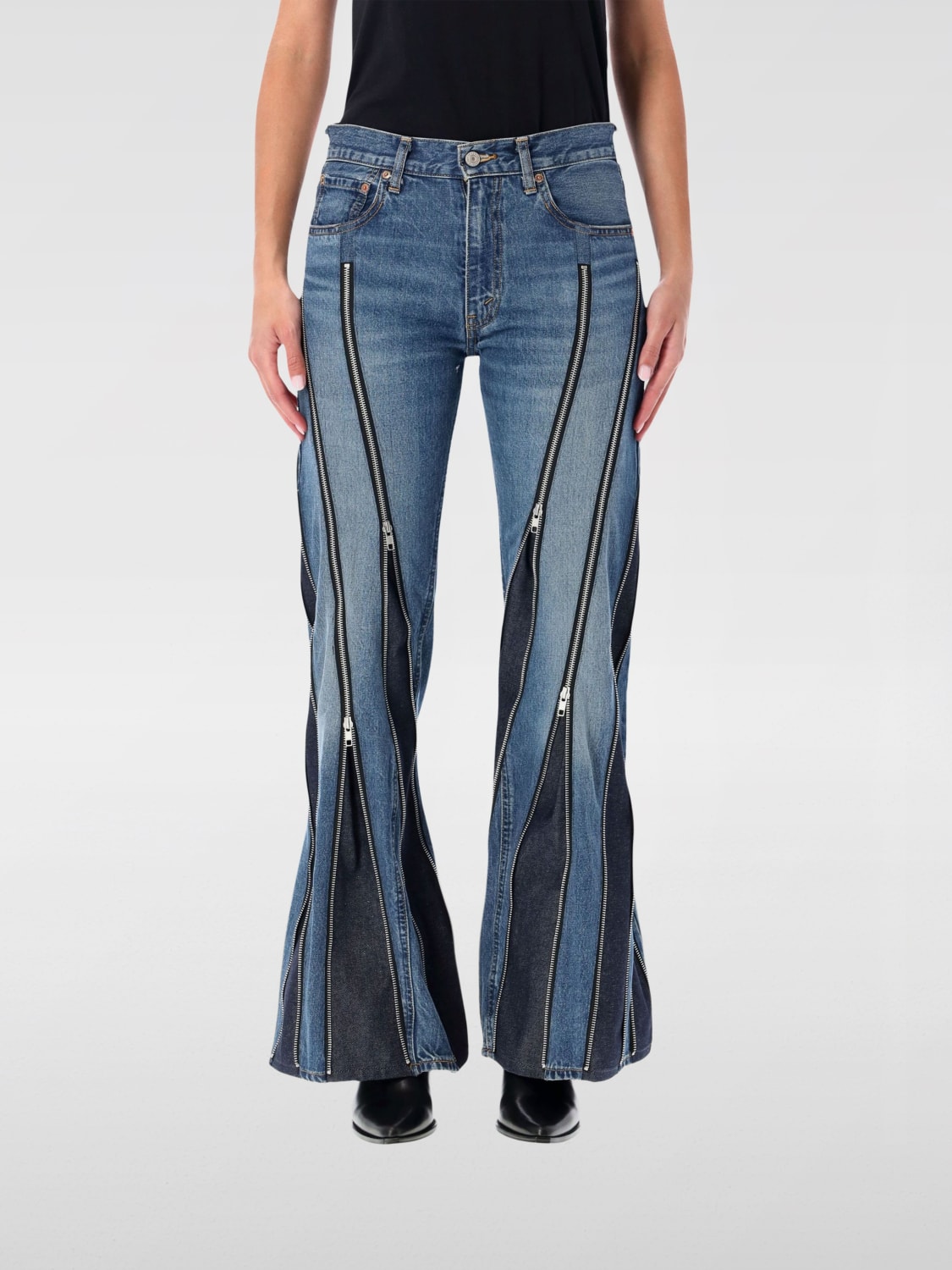 JUNYA WATANABE VAQUEROS: Vaquero mujer Junya Watanabe, Azul Oscuro - Img 1