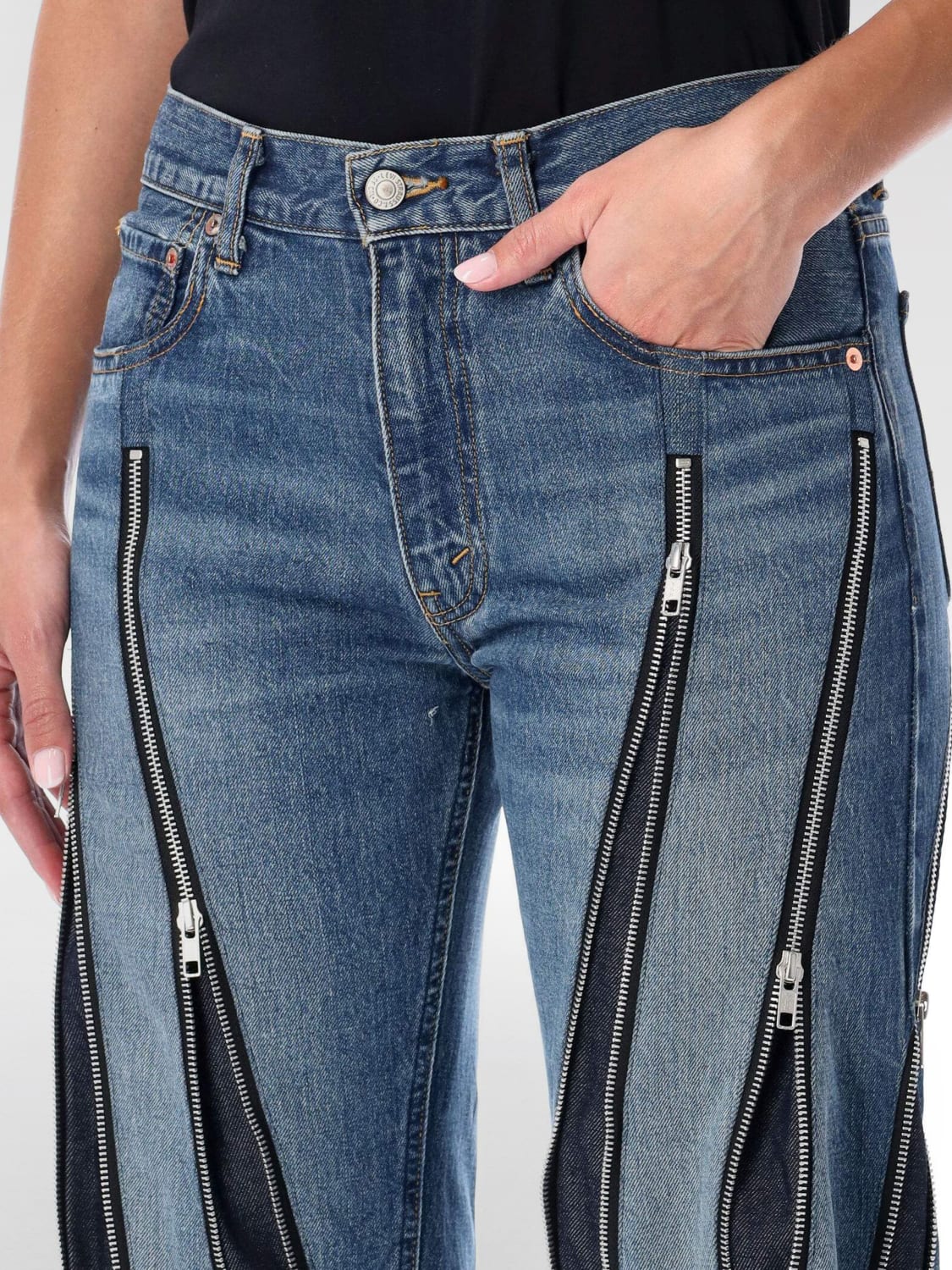 JUNYA WATANABE VAQUEROS: Vaquero mujer Junya Watanabe, Azul Oscuro - Img 3