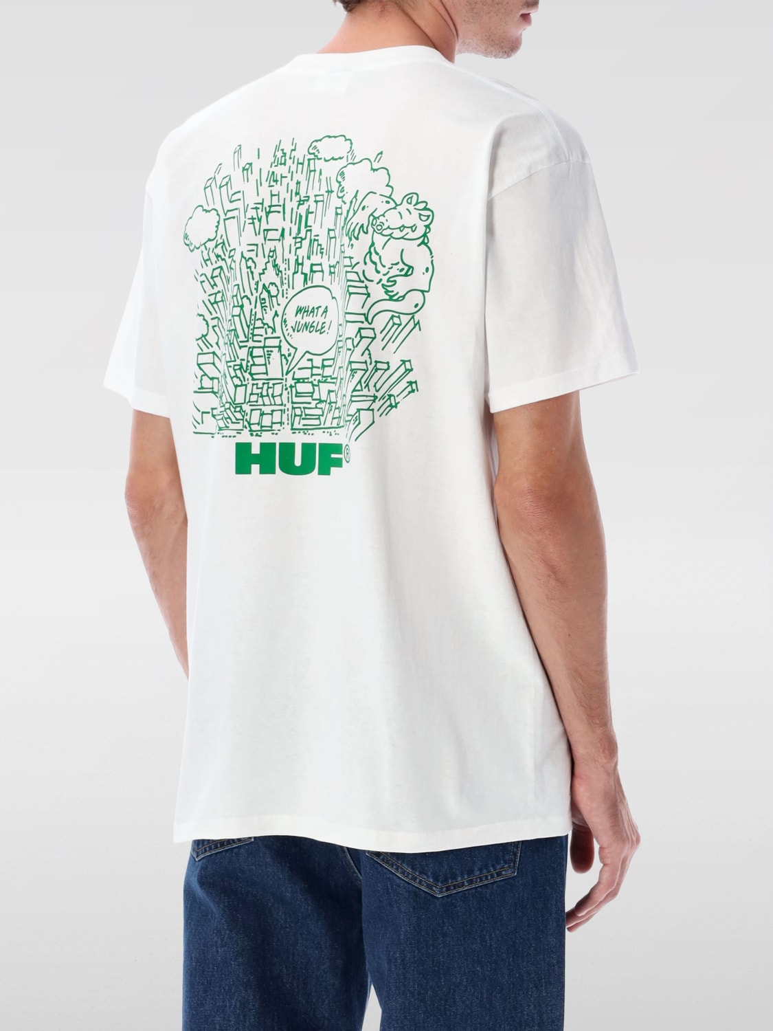 HUF T-SHIRT: T-shirt men Huf, White - Img 2