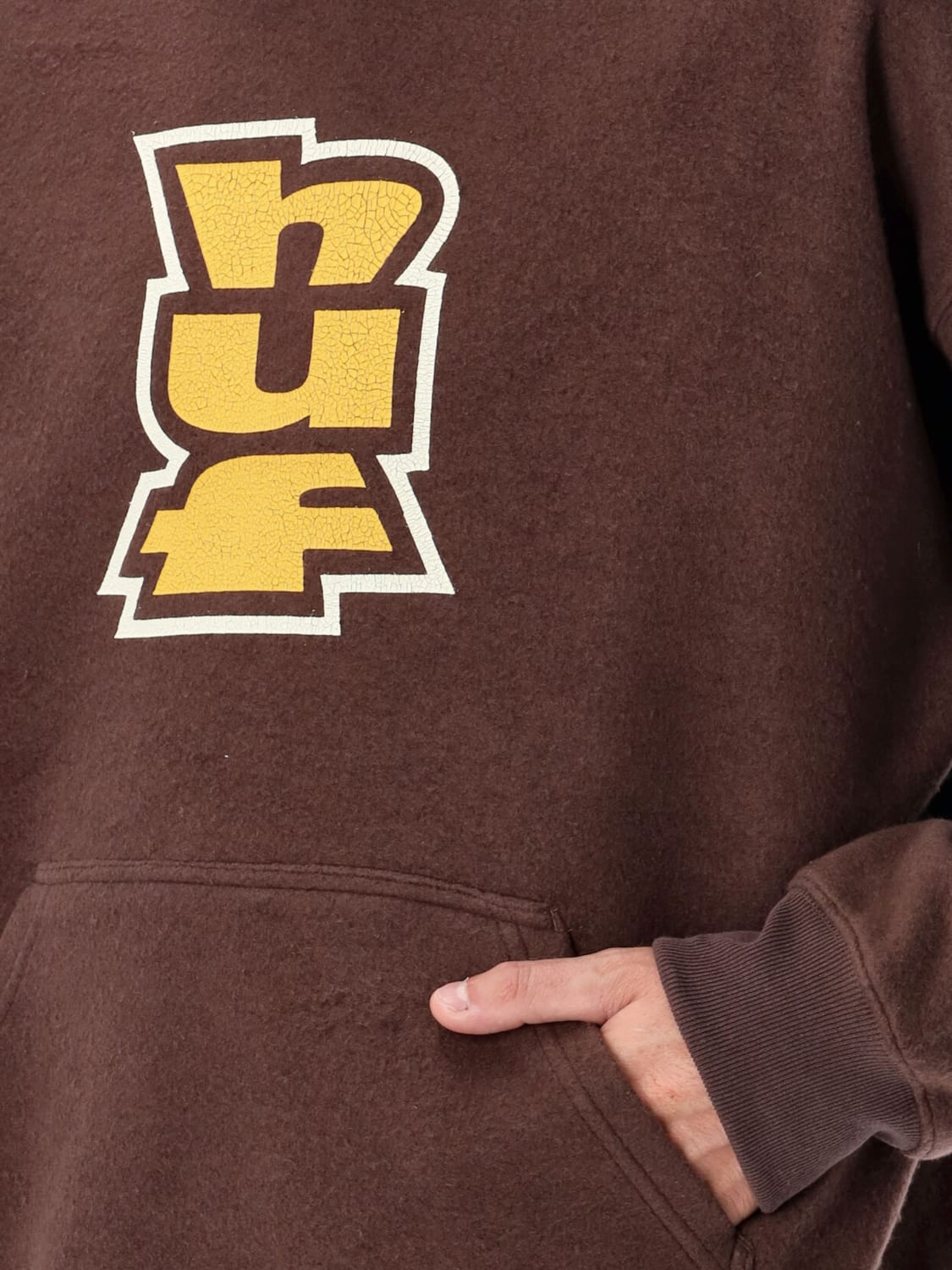 HUF SWEATSHIRT: Sweatshirt men Huf, Brown - Img 3