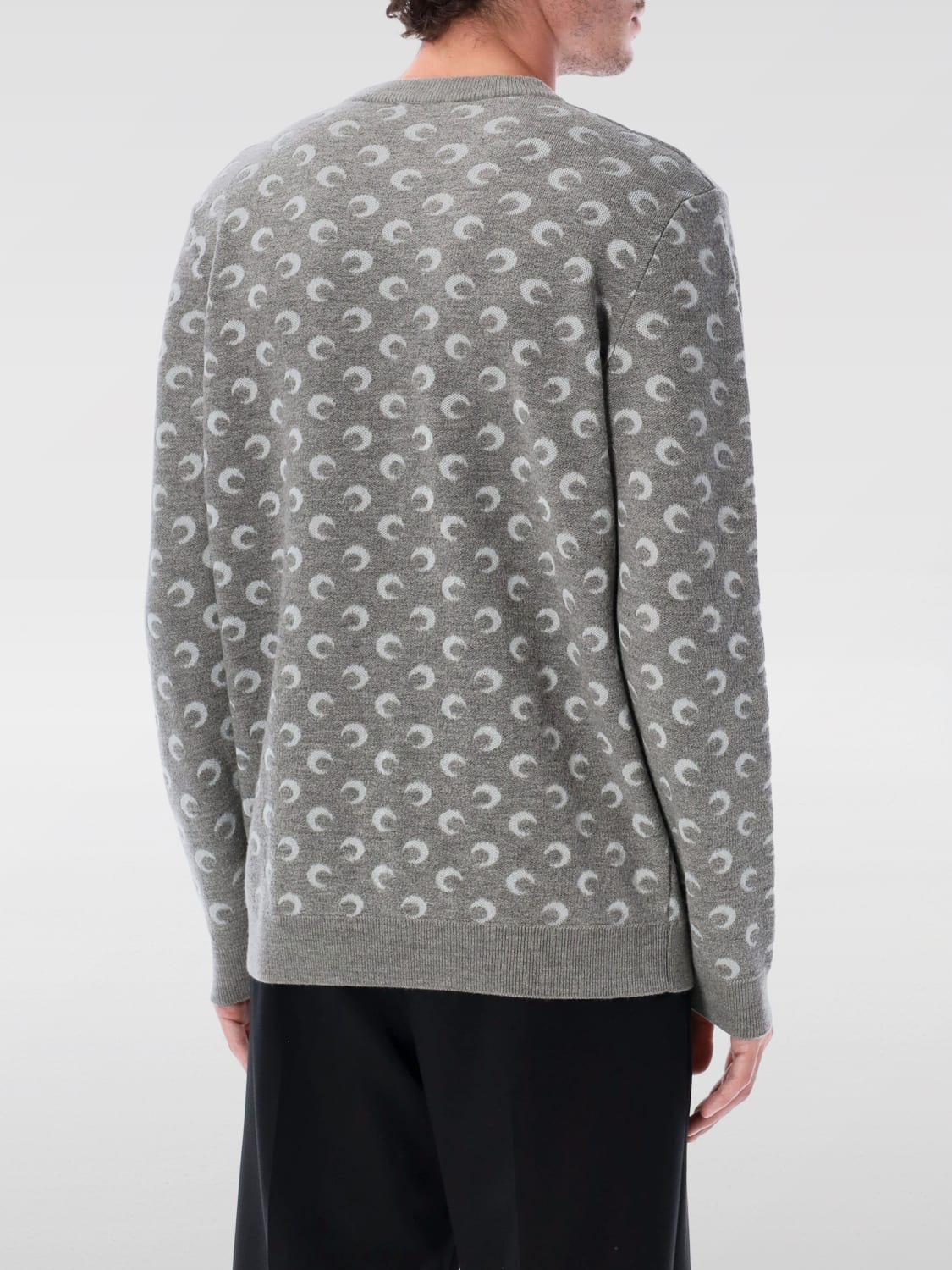 MARINE SERRE SWEATER: Sweater men Marine Serre, Grey - Img 2