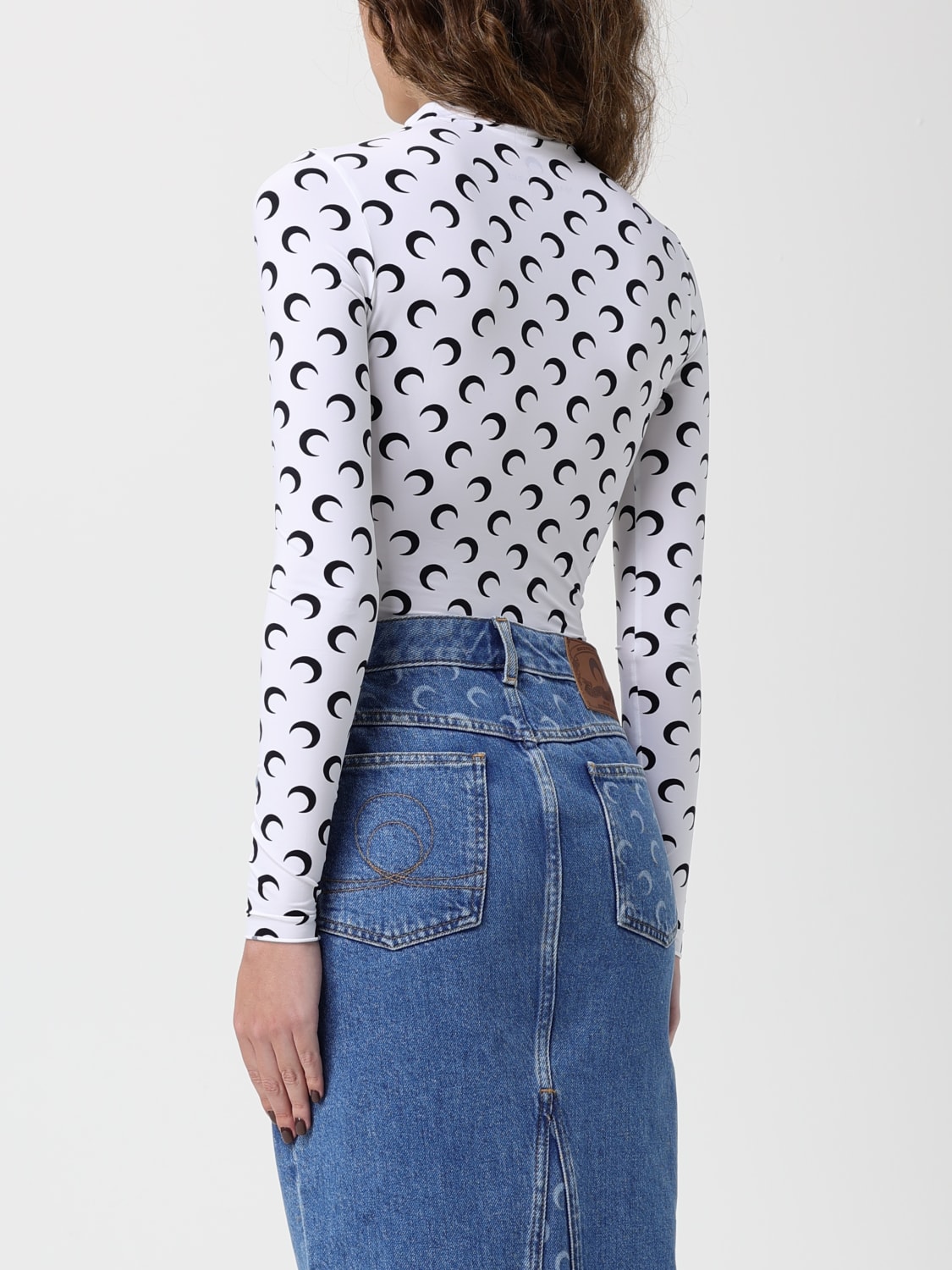 MARINE SERRE 上衣: 上衣 女士 Marine Serre, 白色 - Img 3