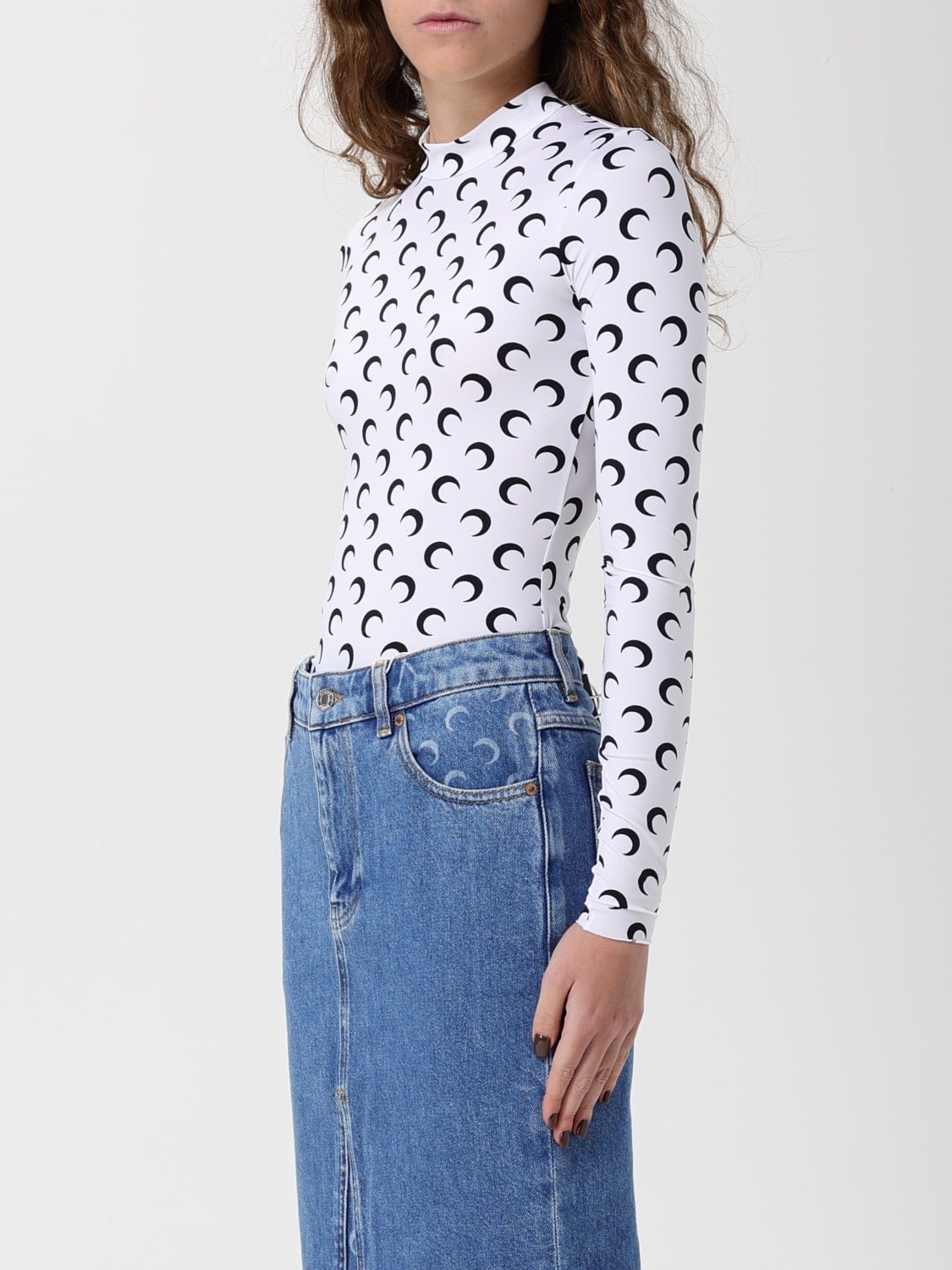 MARINE SERRE 上衣: 上衣 女士 Marine Serre, 白色 - Img 4