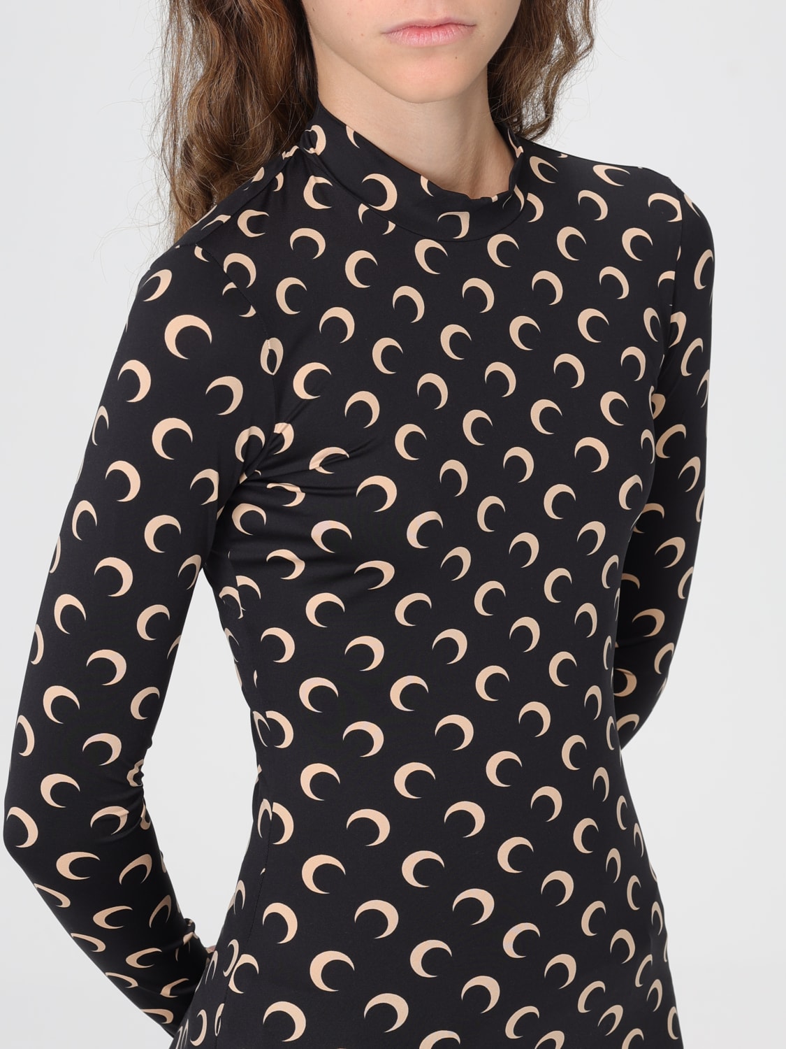 MARINE SERRE 上衣: 上衣 女士 Marine Serre, 黑色 - Img 4