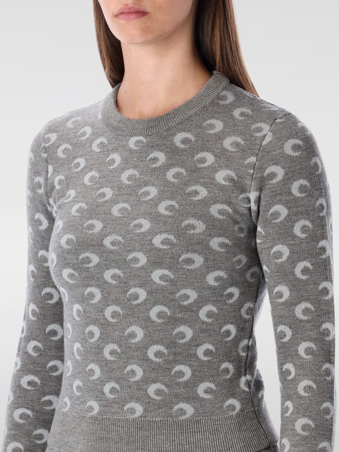 MARINE SERRE PULL: Pull femme Marine Serre, Gris - Img 3